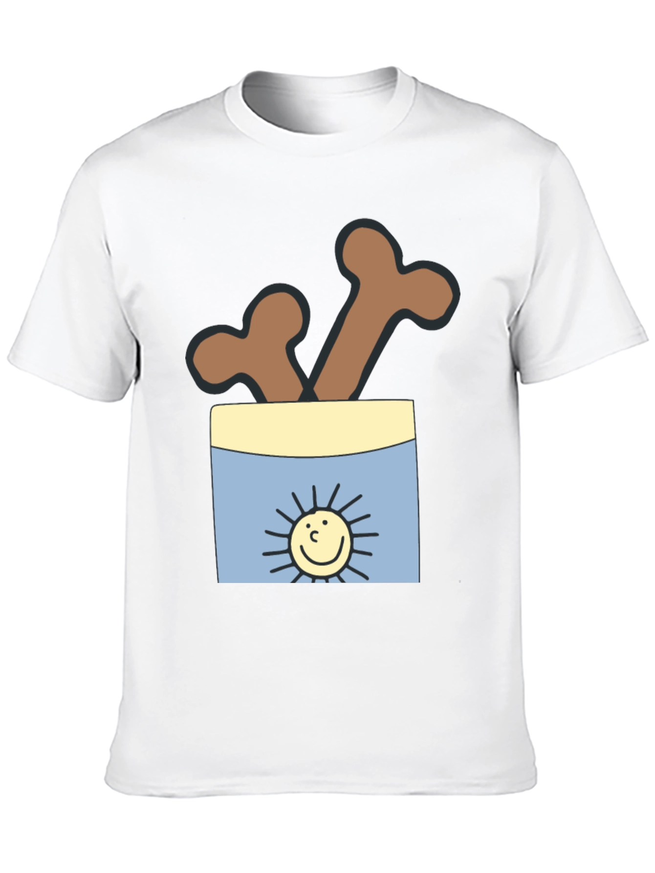 Black Funny Bone T-Shirt - Cartoon Style Graphic Tee view 10