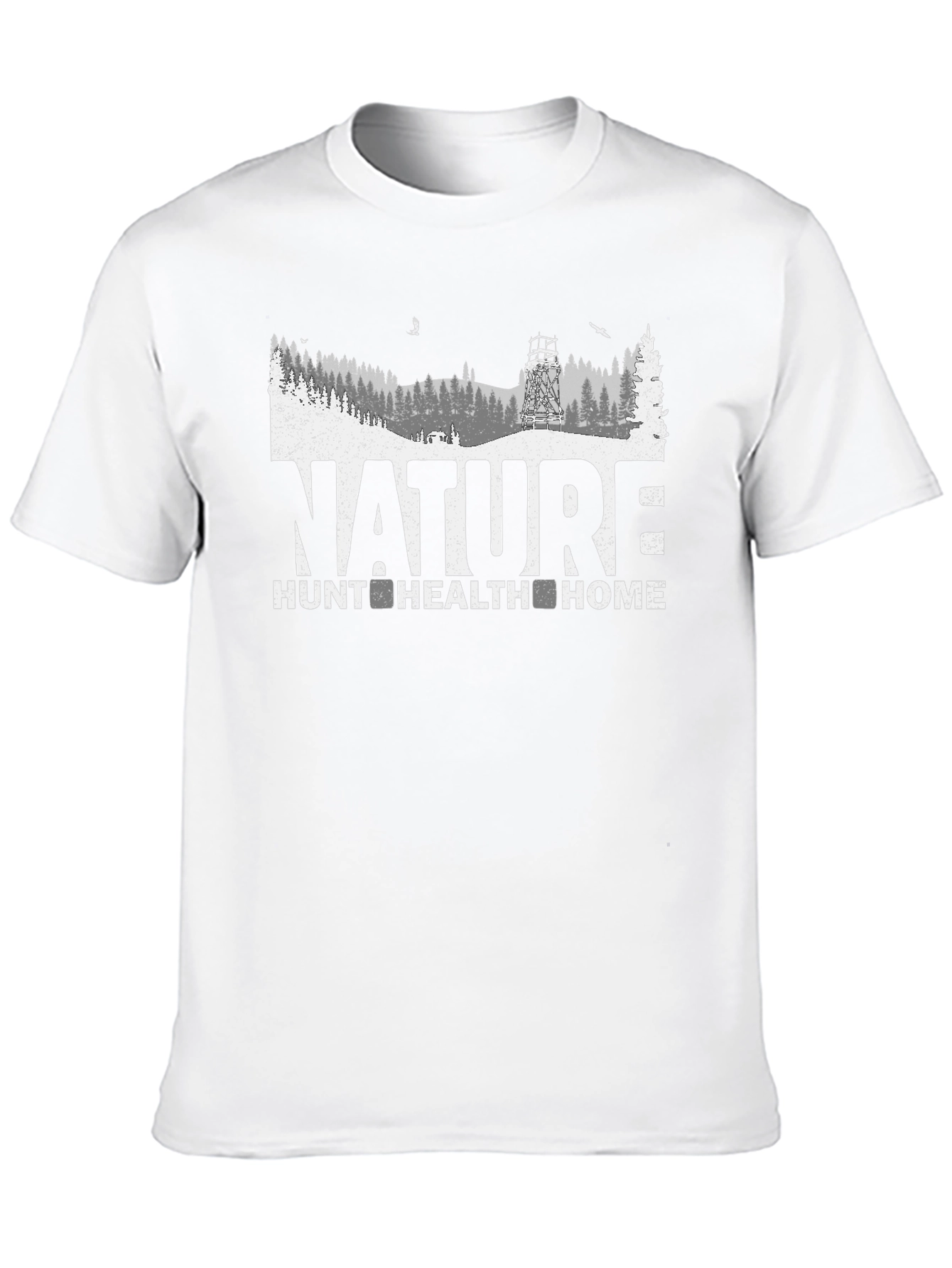 Black Nature Hunt Health Home Graphic Tee view 10