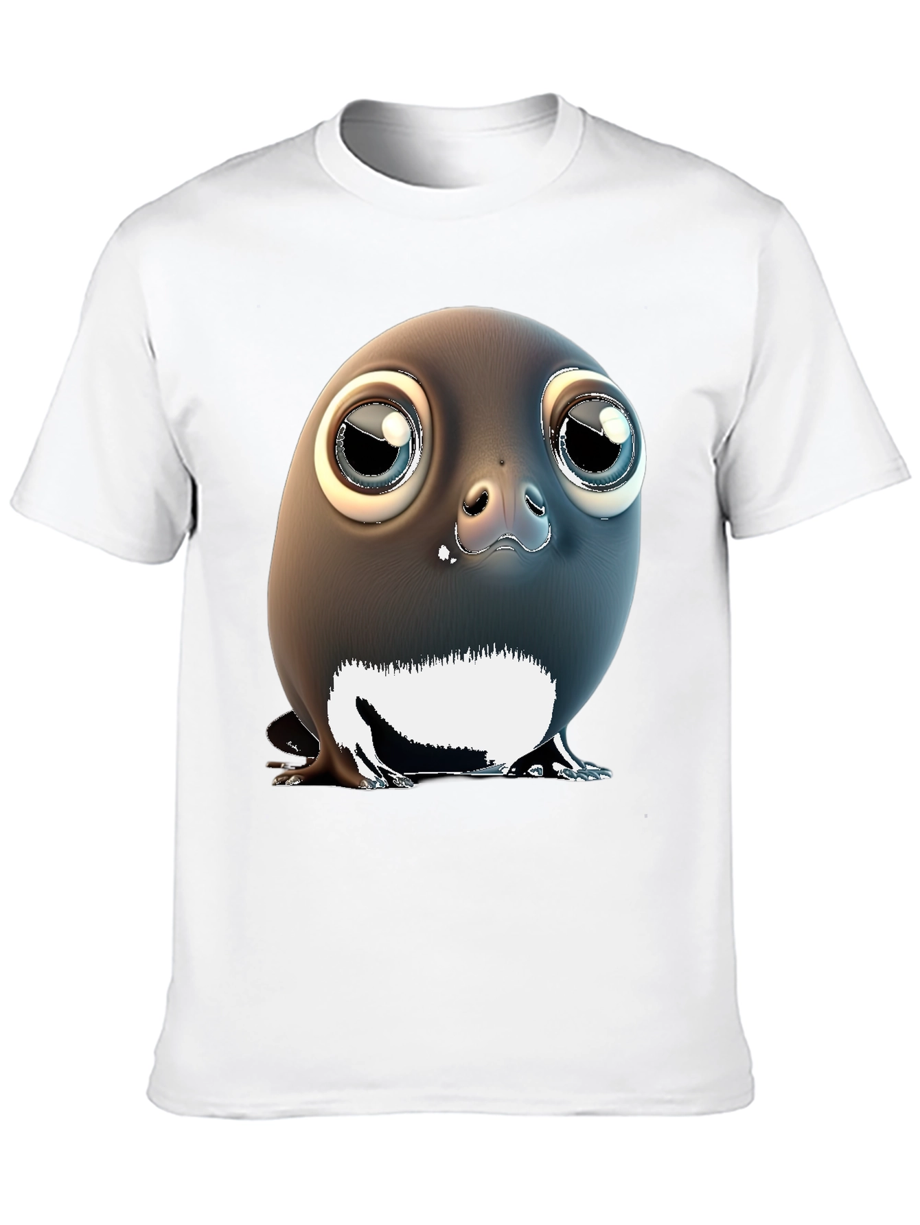 Black Cute Penguin T-Shirt - Unique Graphic Tee view 10