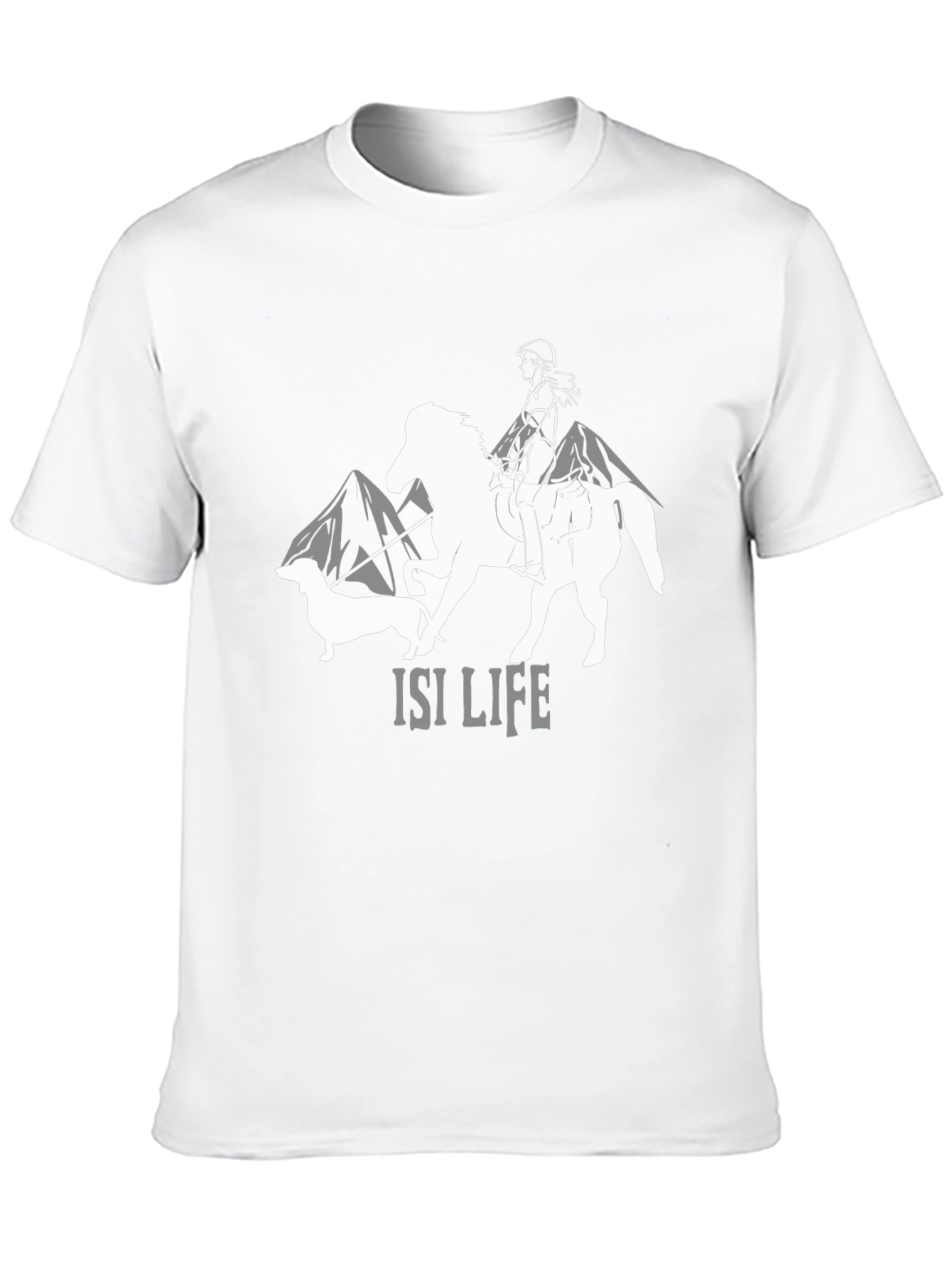 Black ISI Life Black T-Shirt - Horse & Dog Design view 10