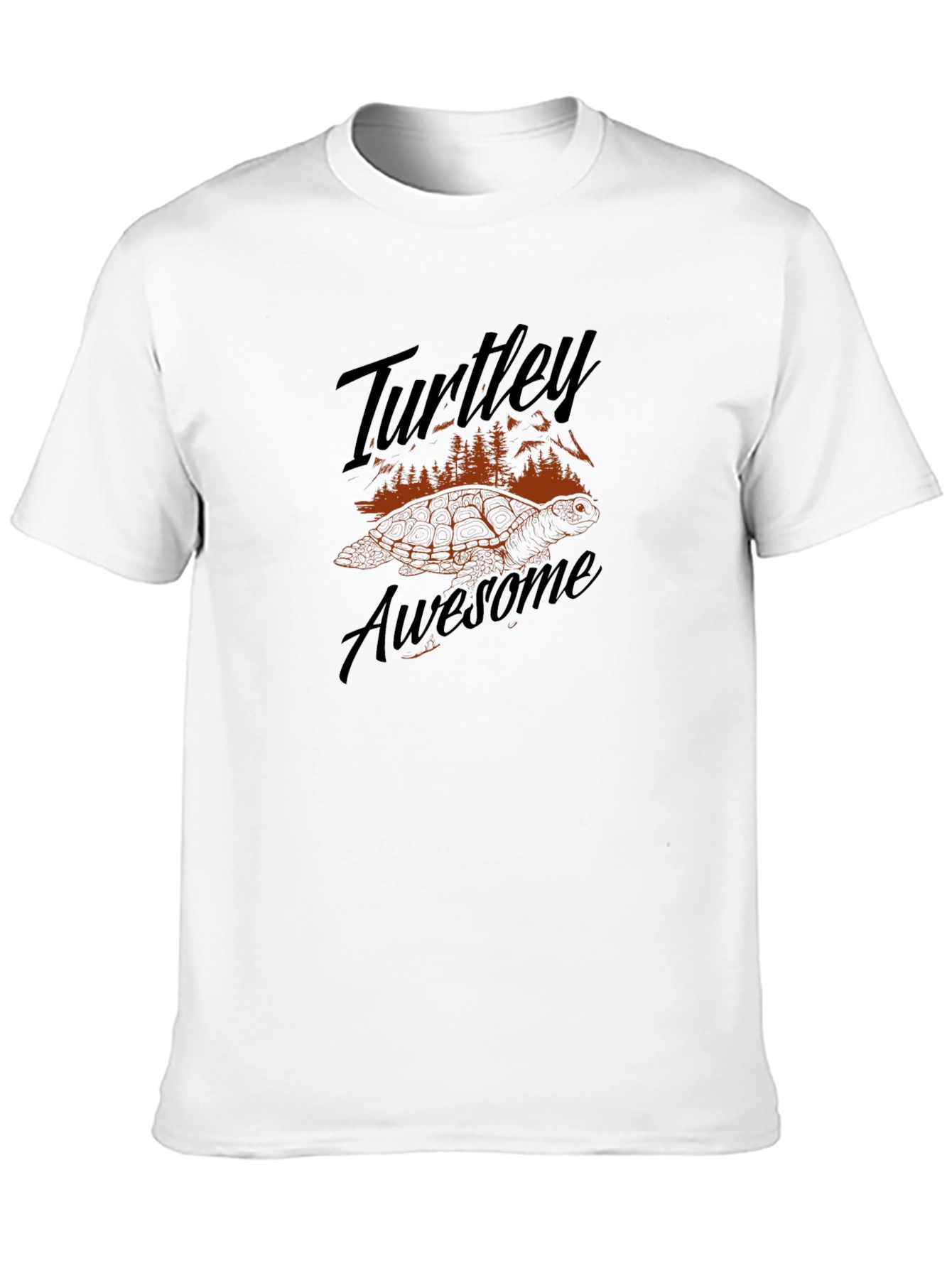 Black Turtle Graphic Black T-Shirt - 'Turtley Awesome' view 10