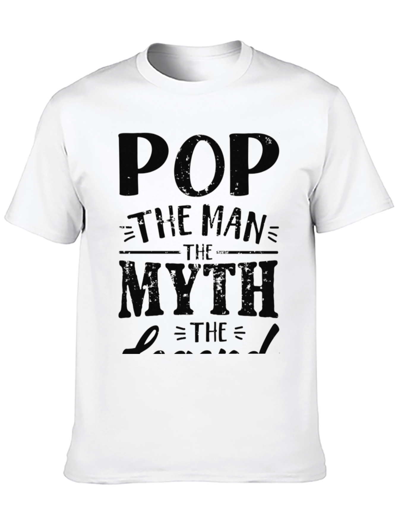 Black Pop The Man, The Myth, The Legend Black T-Shirt view 10