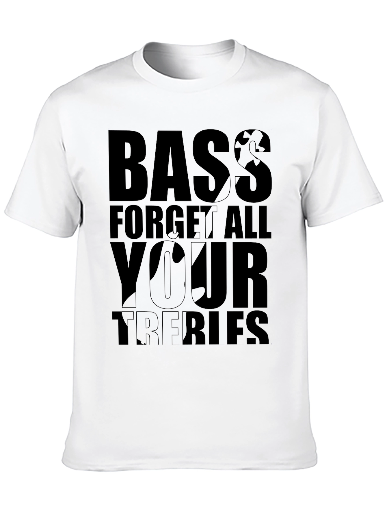 Black Bass Guitar Forget All Your Troubles Graphic T-Shirt view 10