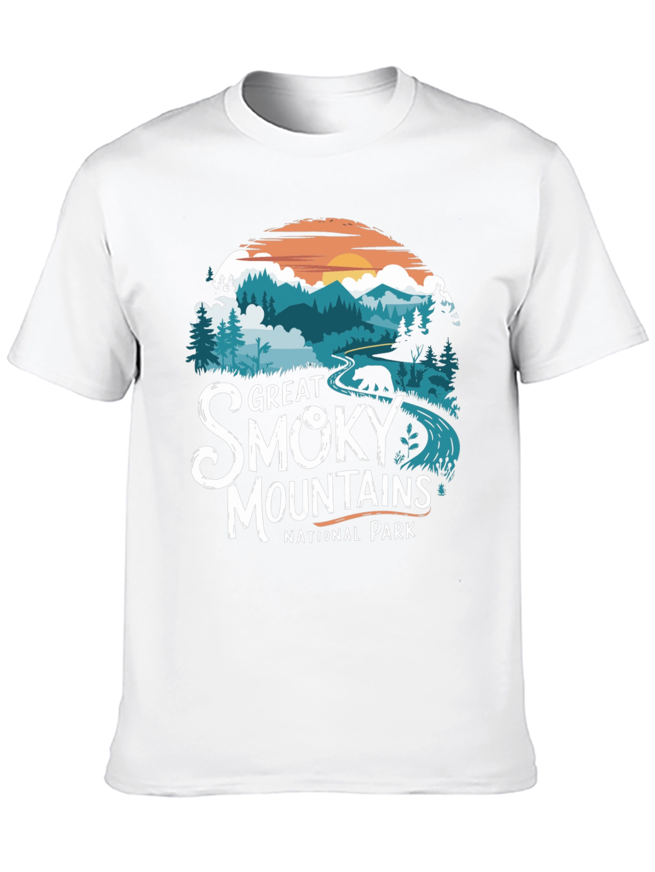 Black Great Smoky Mountains National Park T-Shirt view 10