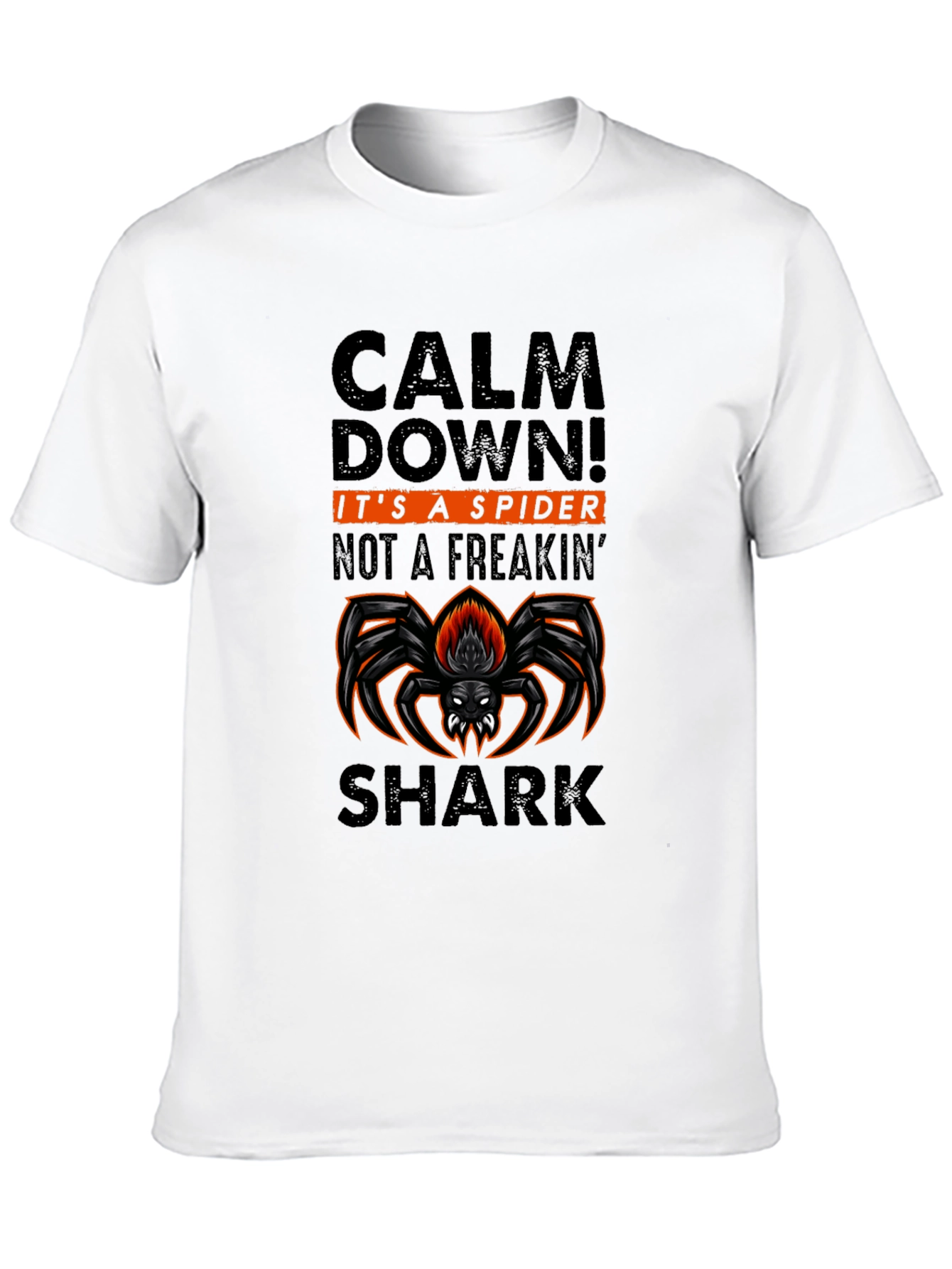 Black Calm Down Spider Graphic Tee - Black Cotton view 10