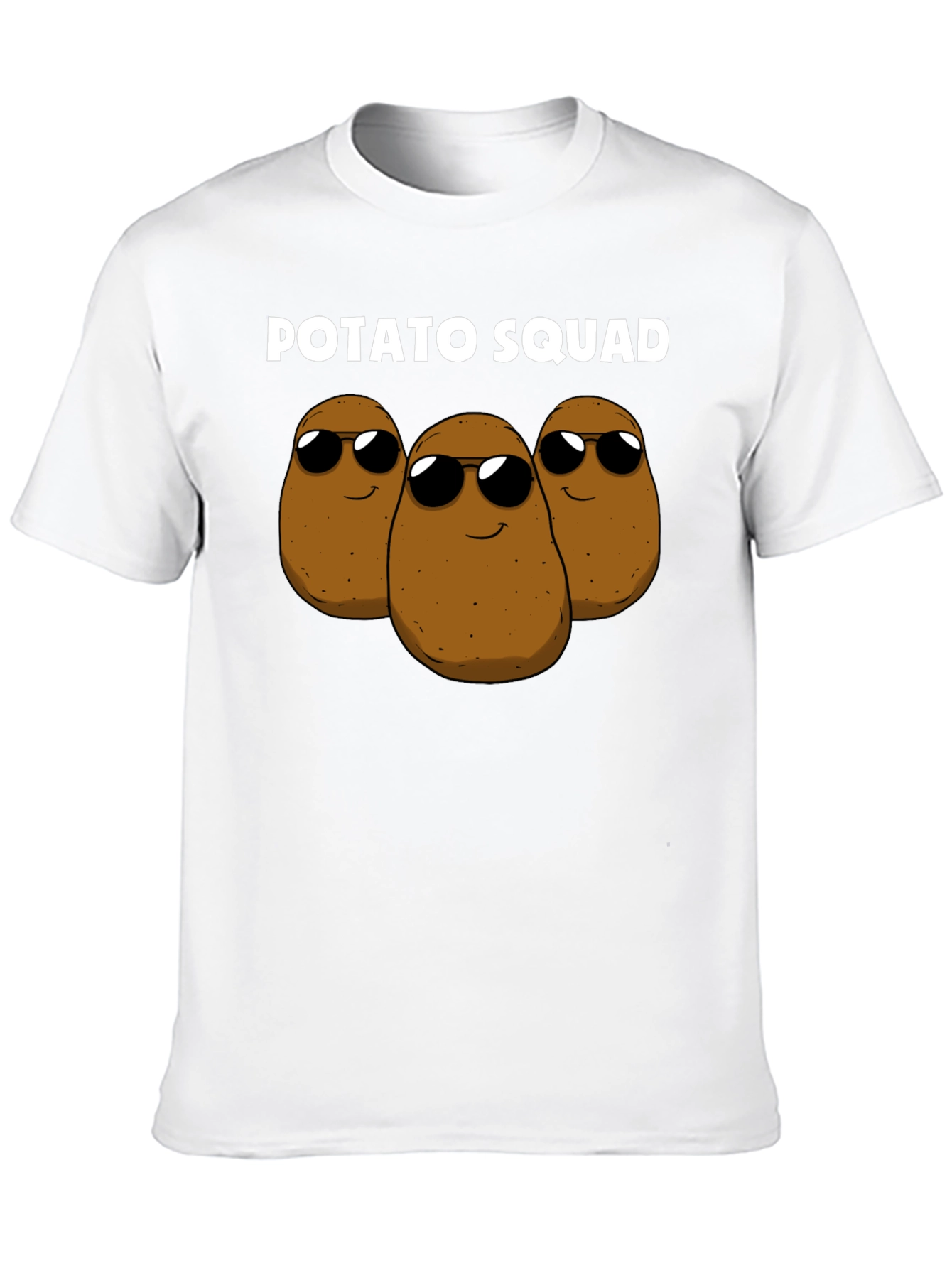 Black Potato Squad Graphic Tee - Funny Food Shirt view 10