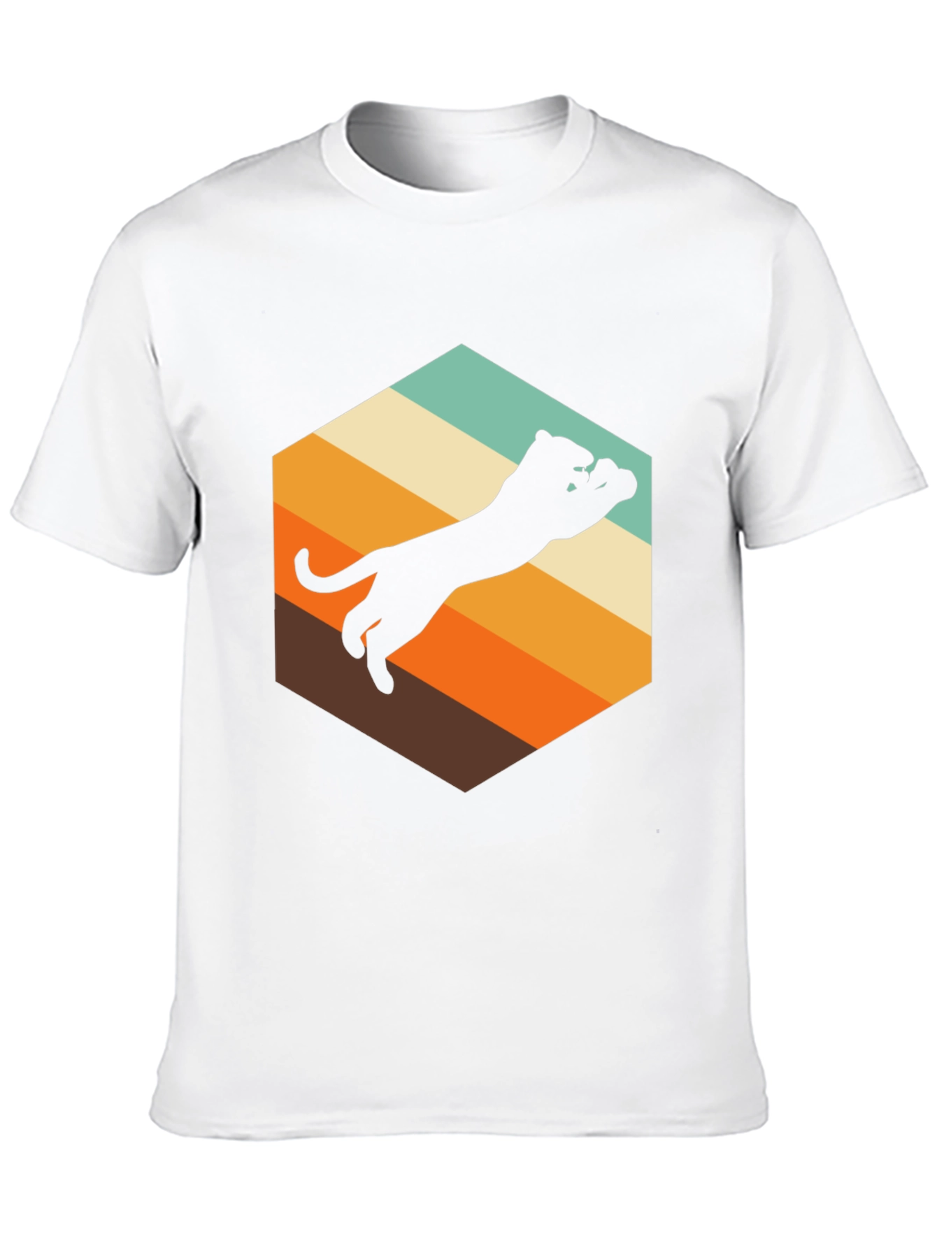 Black Retro Panther Graphic Tee - Men's Black T-Shirt view 10