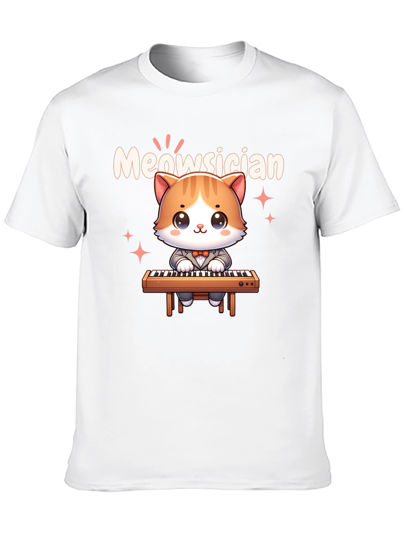 Black Meowsician Cat T-Shirt - Cute Musician Tee view 10