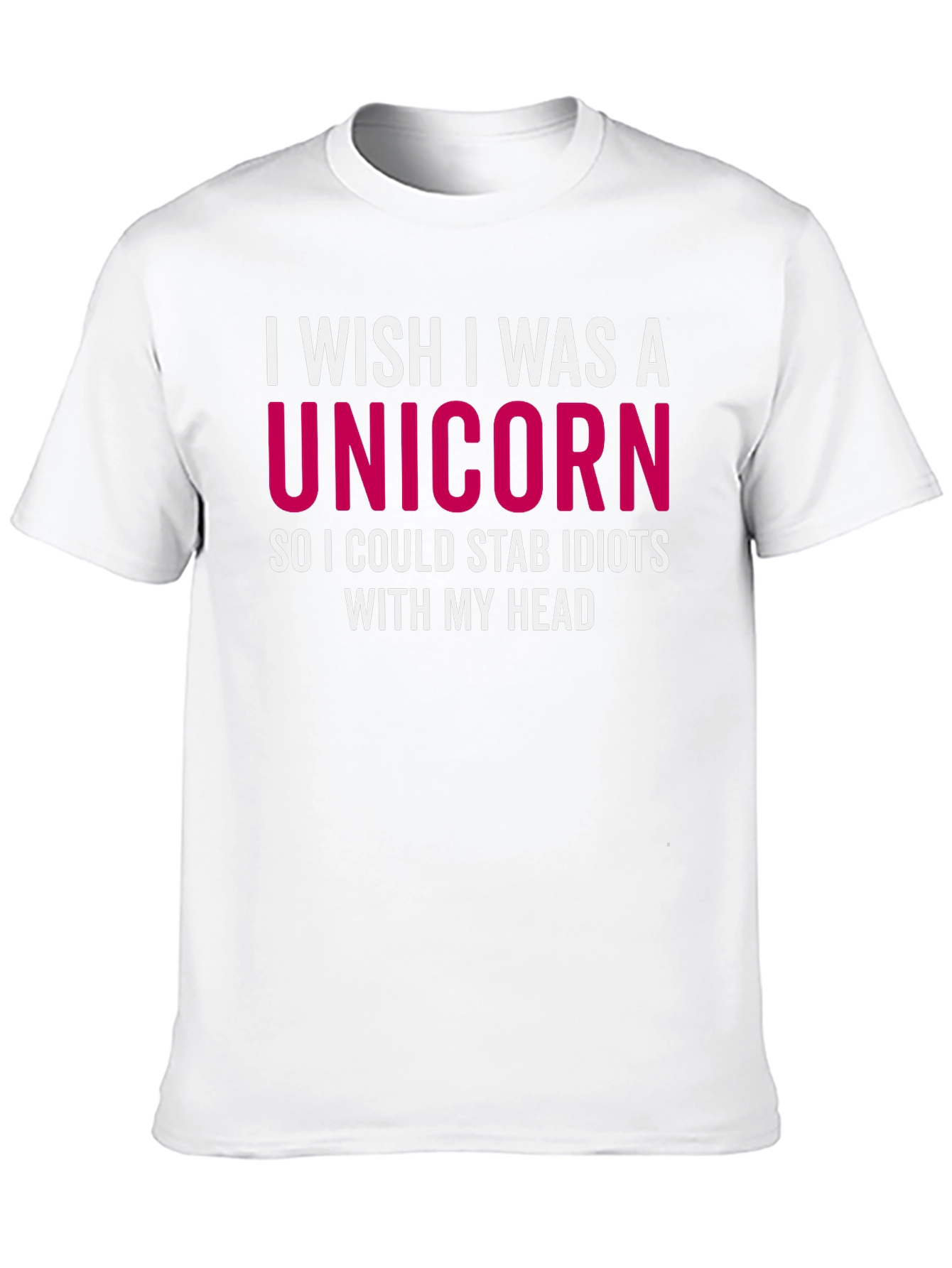 Black I Wish I Was a Unicorn T-Shirt - Funny Sarcastic Tee view 10