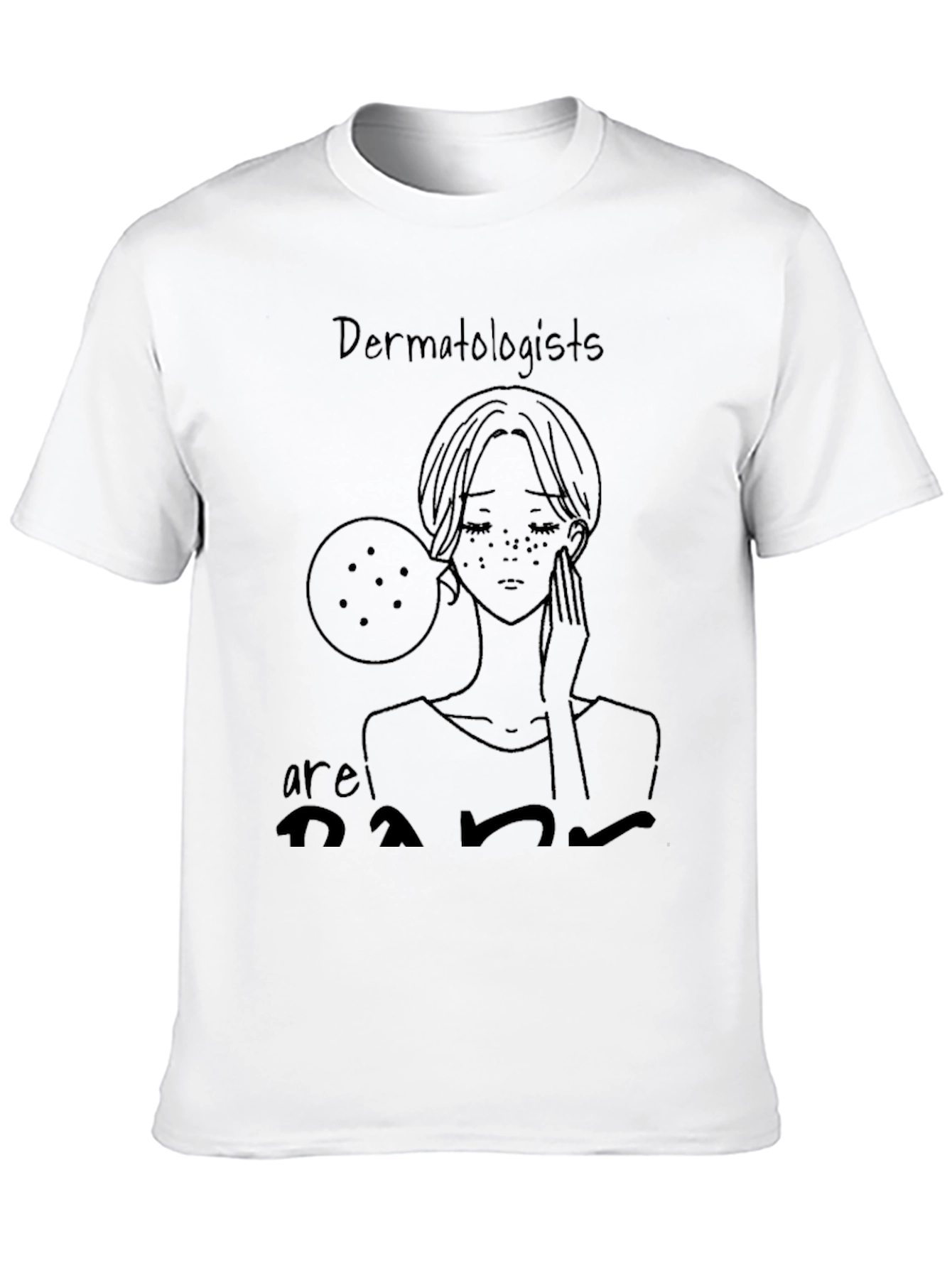 Black Dermatologist Humor T-Shirt - Black Tee view 10
