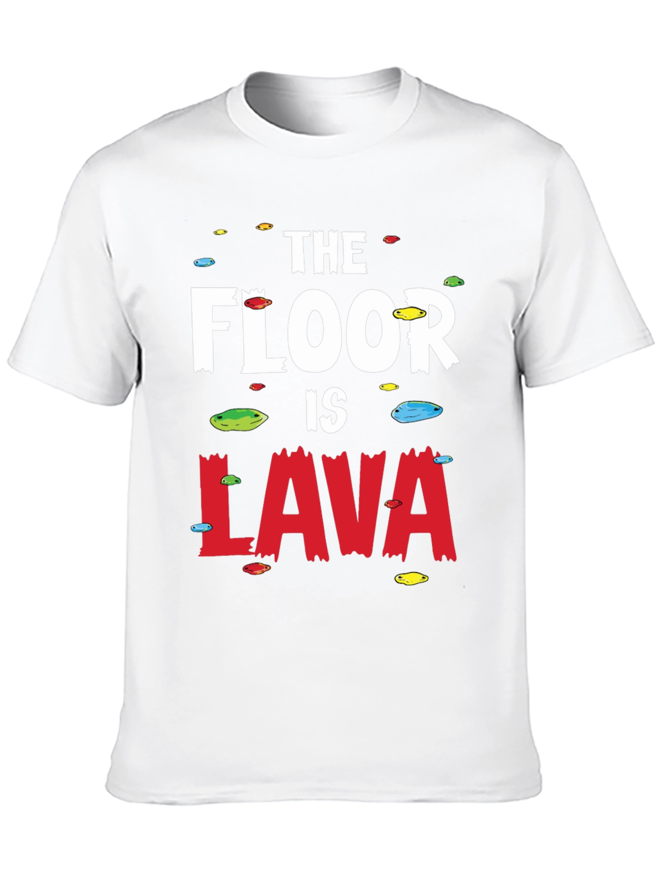 Black The Floor Is Lava Black Graphic Tee view 10