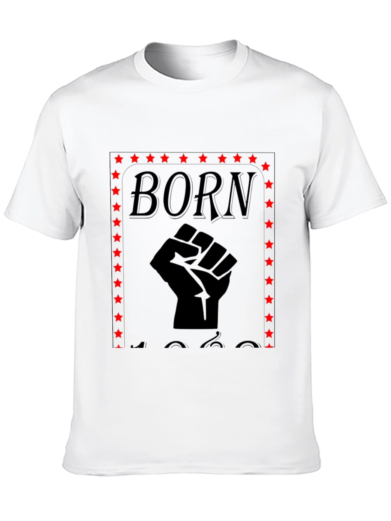 Black Born Strong Fist Graphic Tee - Black view 10