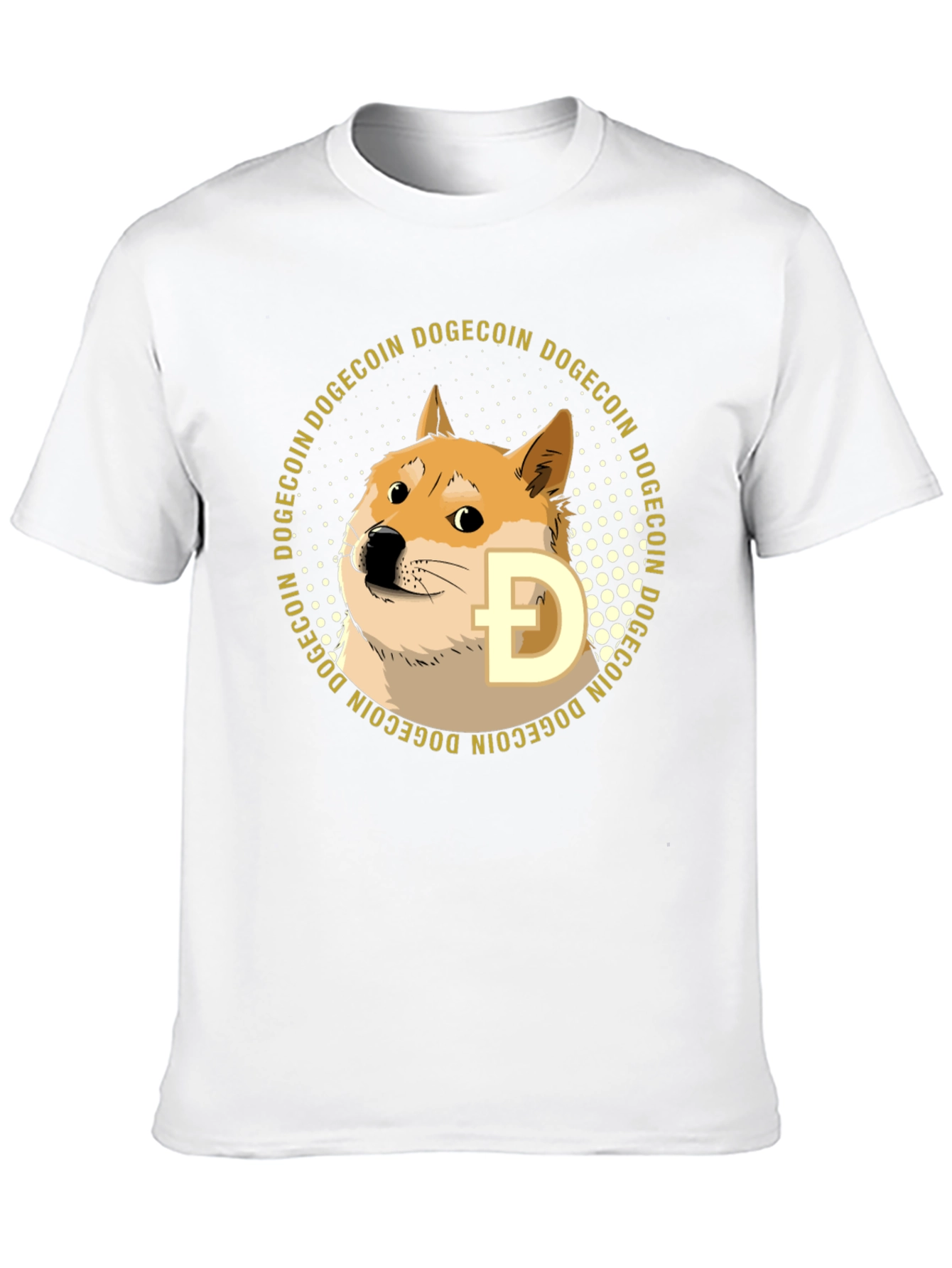 Black Dogecoin Crypto T-Shirt - Black Crew Neck Tee view 10