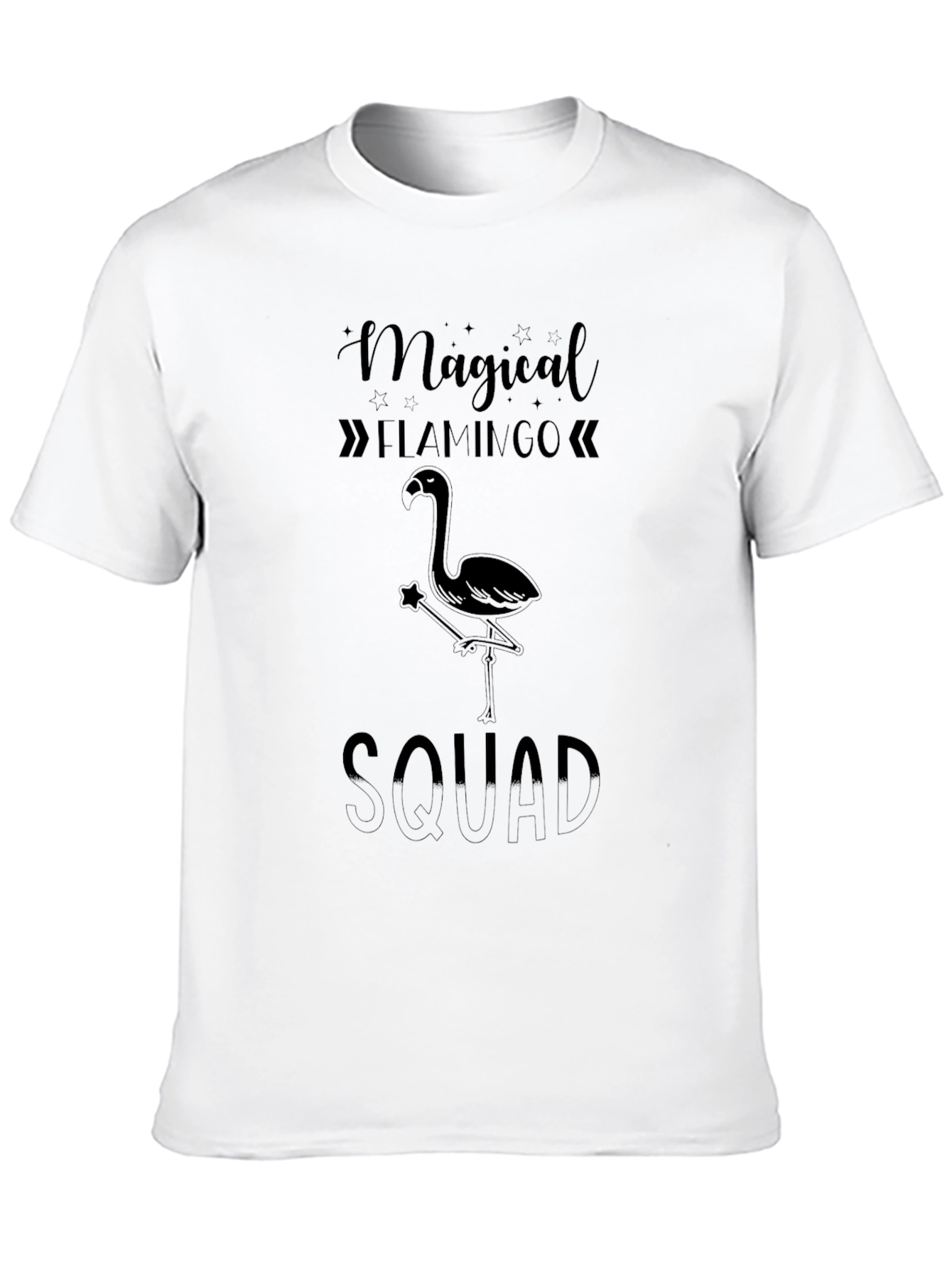 Black Magical Flamingo Squad Graphic T-Shirt view 10