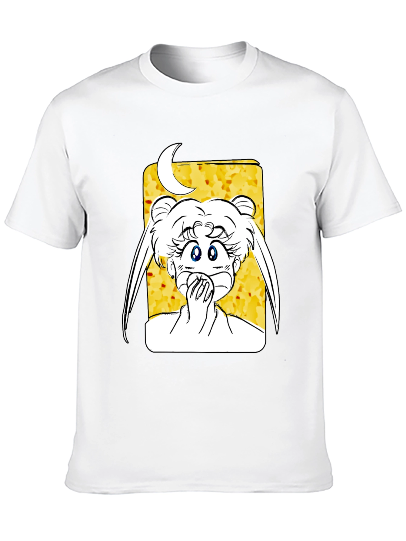 Black Anime Graphic Tee - Sailor Moon Design Black T-Shirt view 10