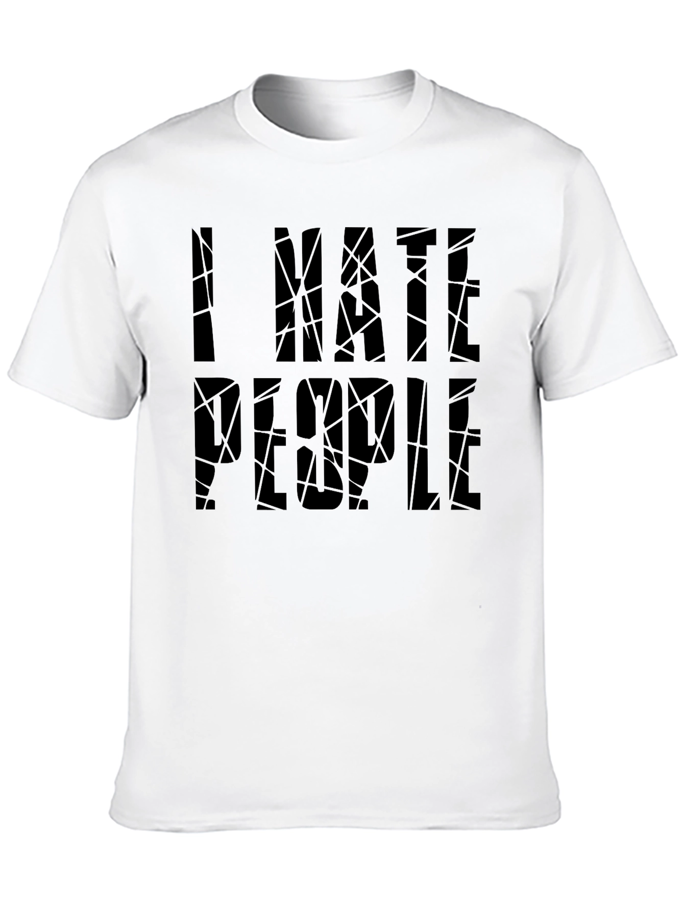 Black I Hate People Graphic Tee - Dark Humor T-Shirt view 10