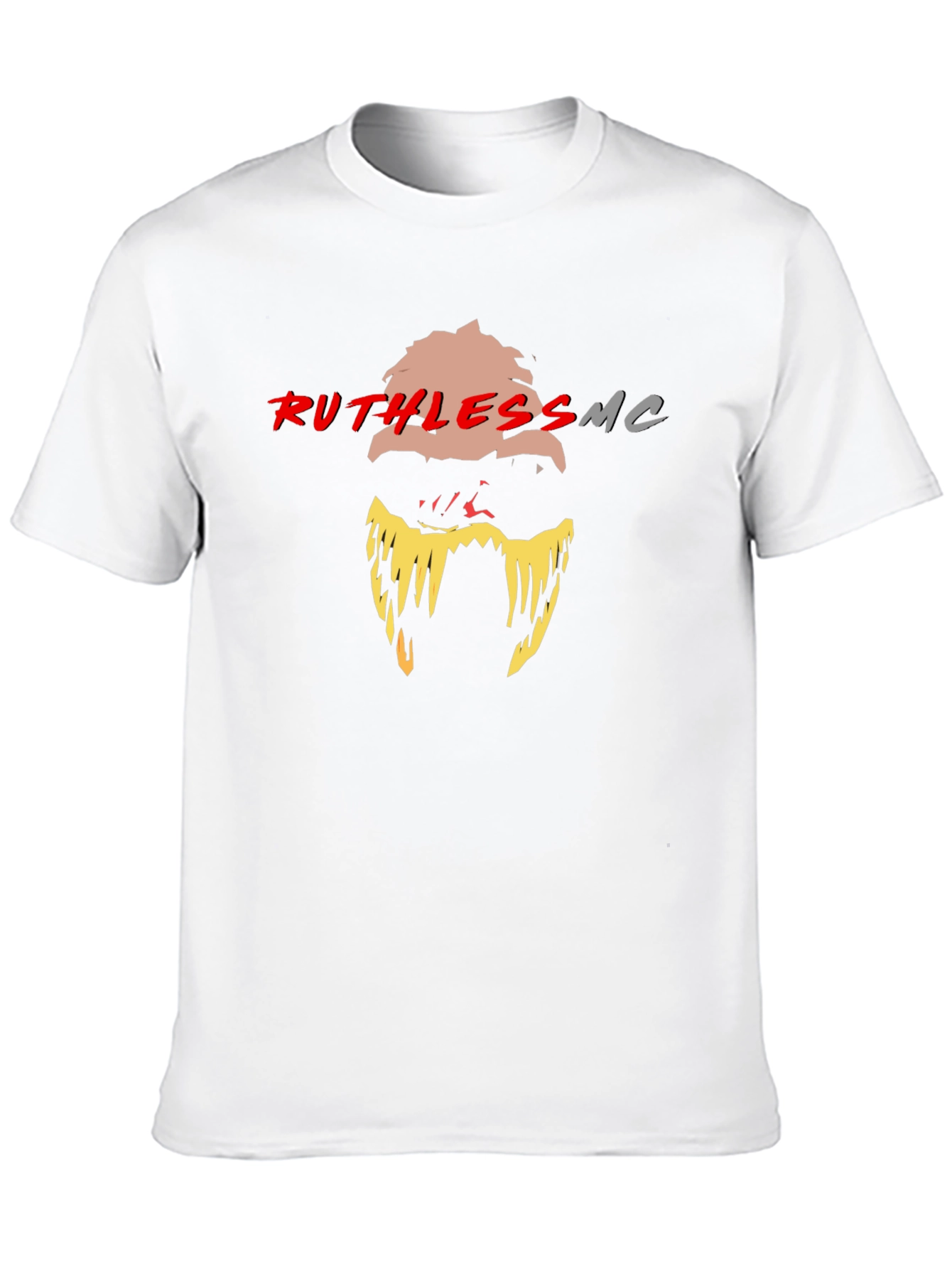 Black Ruthless MC Graphic Print Black T-Shirt view 10