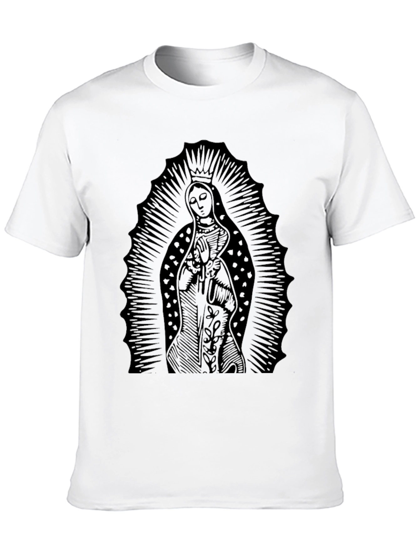 Black Virgin Mary Graphic Black T-Shirt view 10