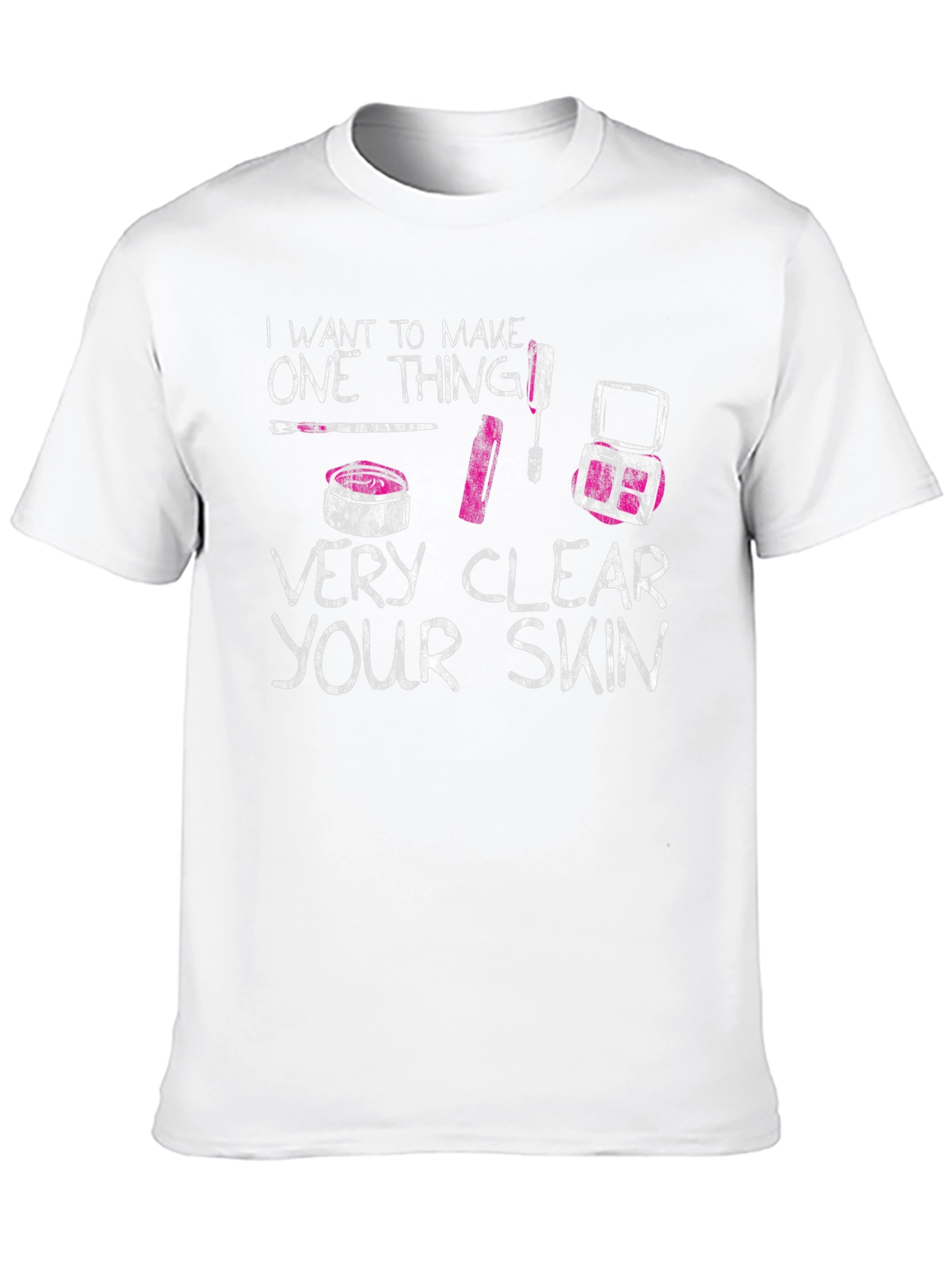 Black Makeup Artist T-Shirt: Clear Skin Statement Tee view 10