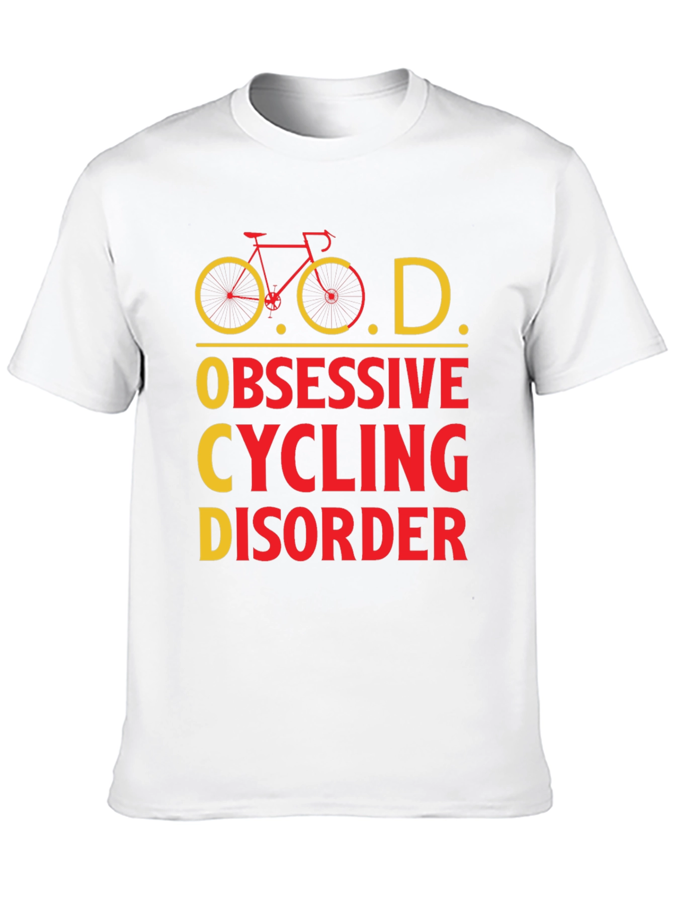 Black Obsessive Cycling Disorder Graphic Tee view 10