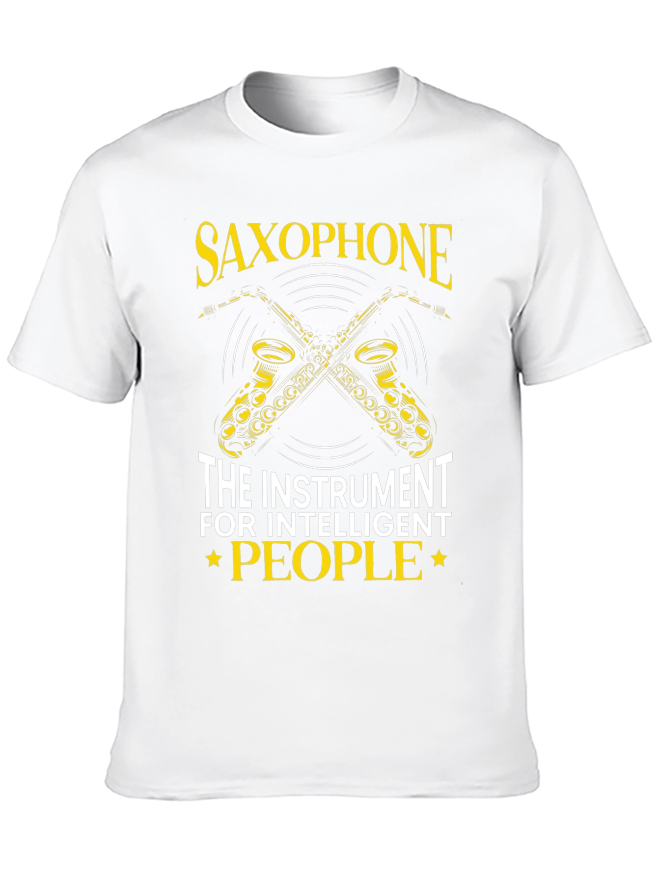 Black Saxophone Intelligent People T-Shirt view 10