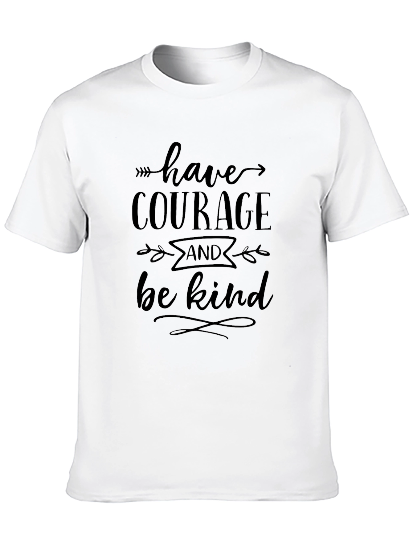 Black Have Courage and Be Kind Black Graphic Tee view 10