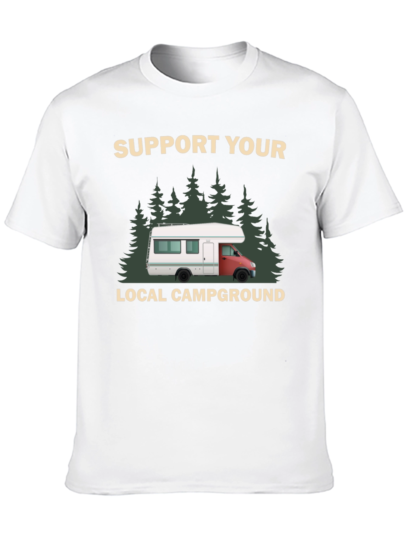 Black Support Your Local Campground Graphic Tee view 10