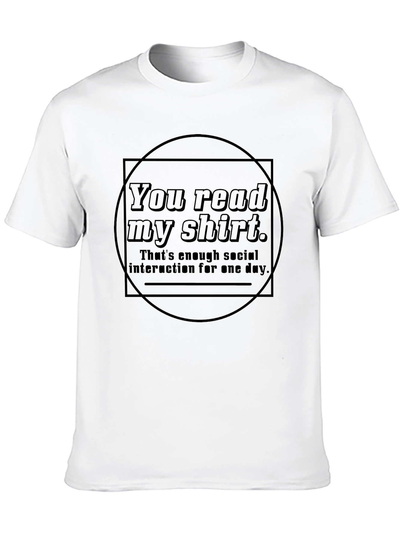 Black Humorous Social Interaction T-Shirt view 10