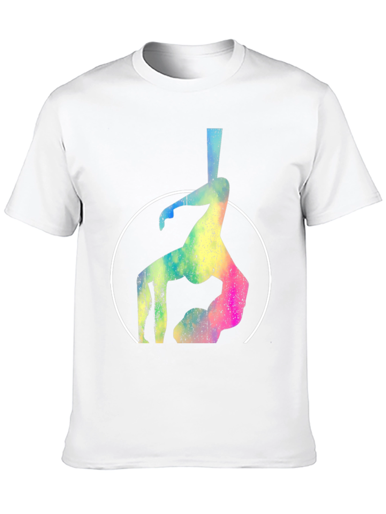 Black Aerial Yoga T-Shirt - Silhouette Design view 10