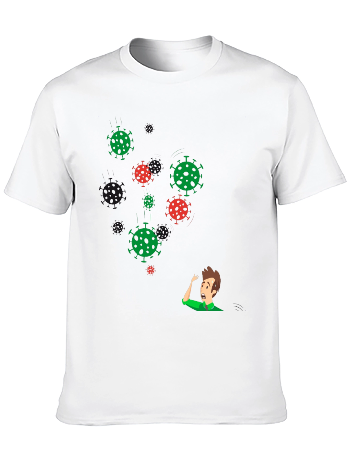 Black COVID Awareness Graphic Tee - Virus Humor view 10