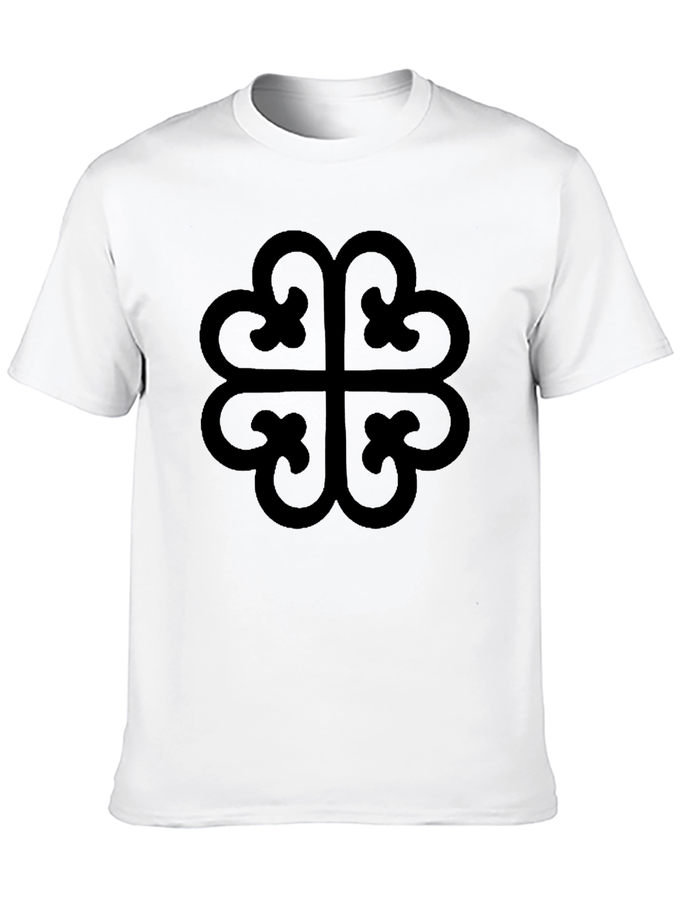 Black Black Adinkra Heart Symbol T-Shirt view 10