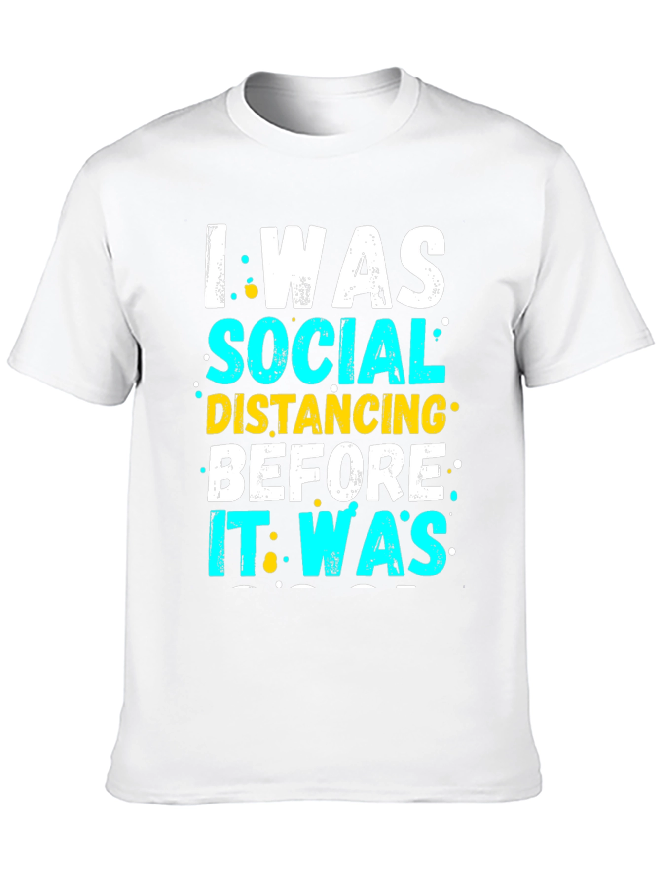 Black I Was Social Distancing T-Shirt - Funny Introvert Tee view 10