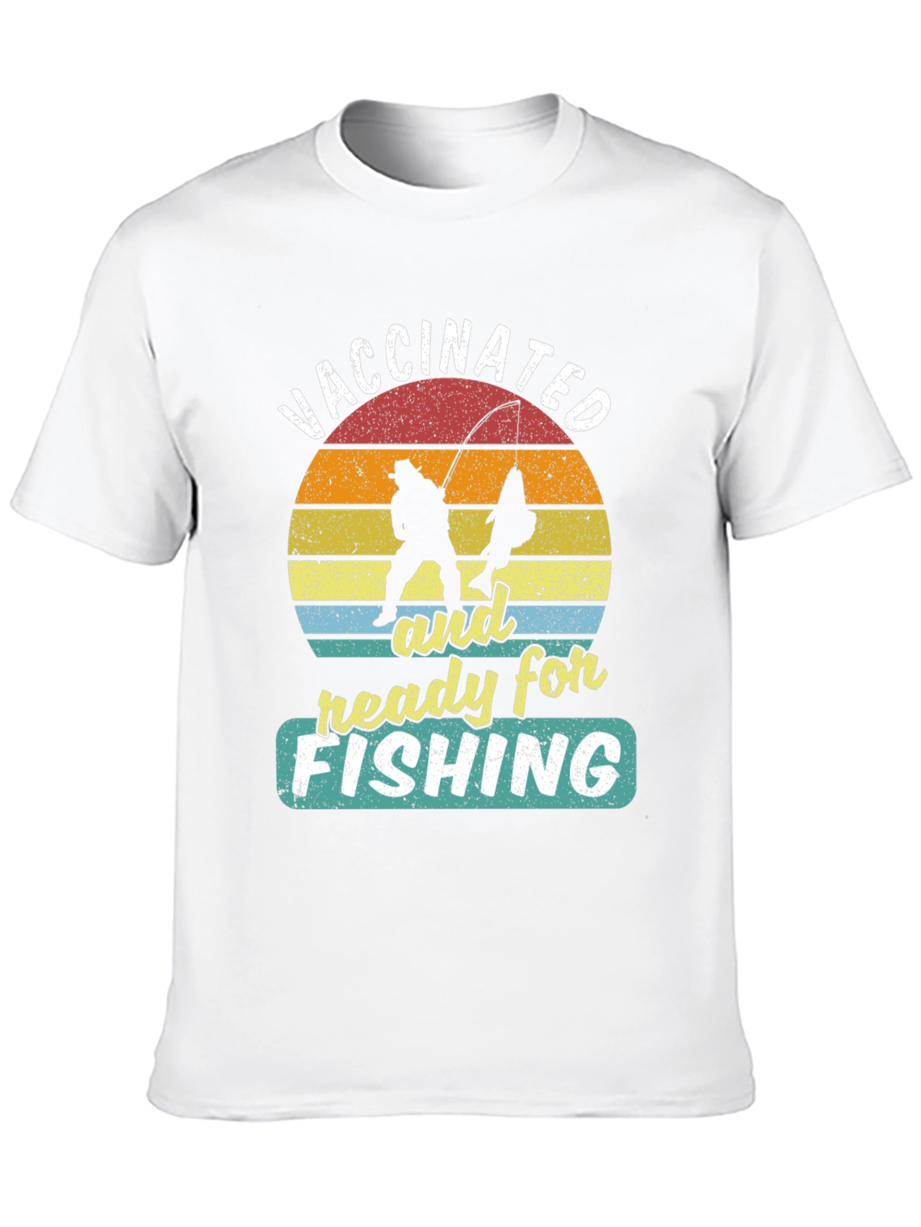 Black Vaccinated and Ready for Fishing T-Shirt view 10