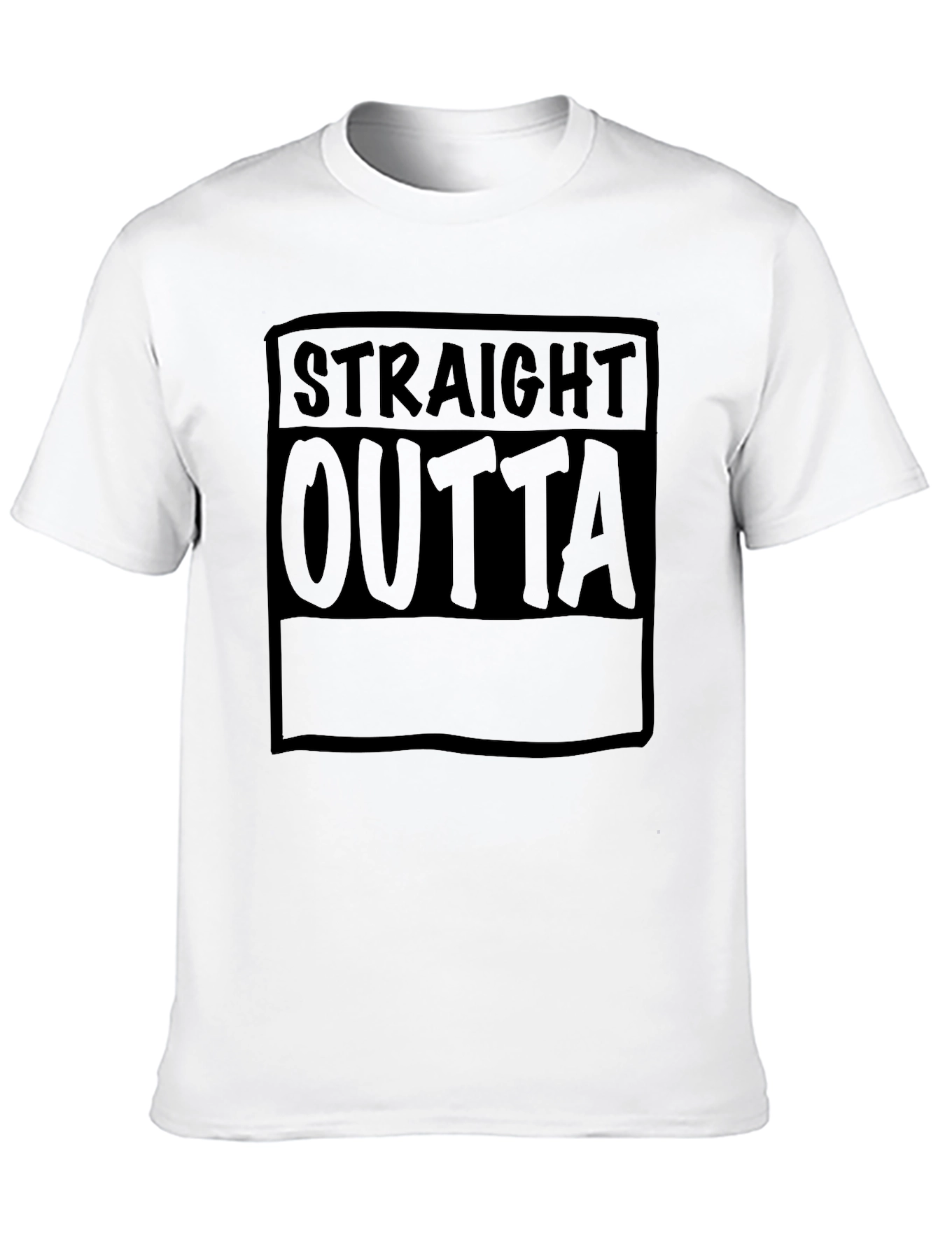 Black Straight Outta T-Shirt - Black view 10