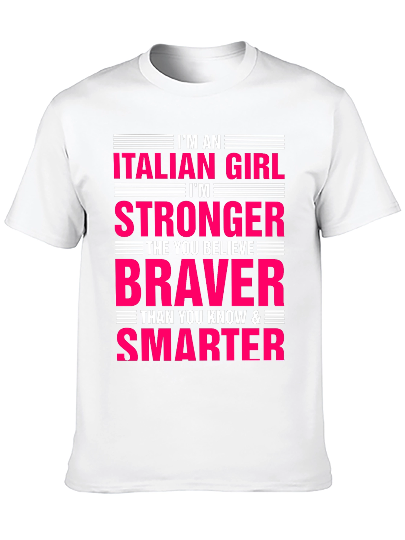 Black Italian Girl Stronger Braver Smarter T-Shirt view 10