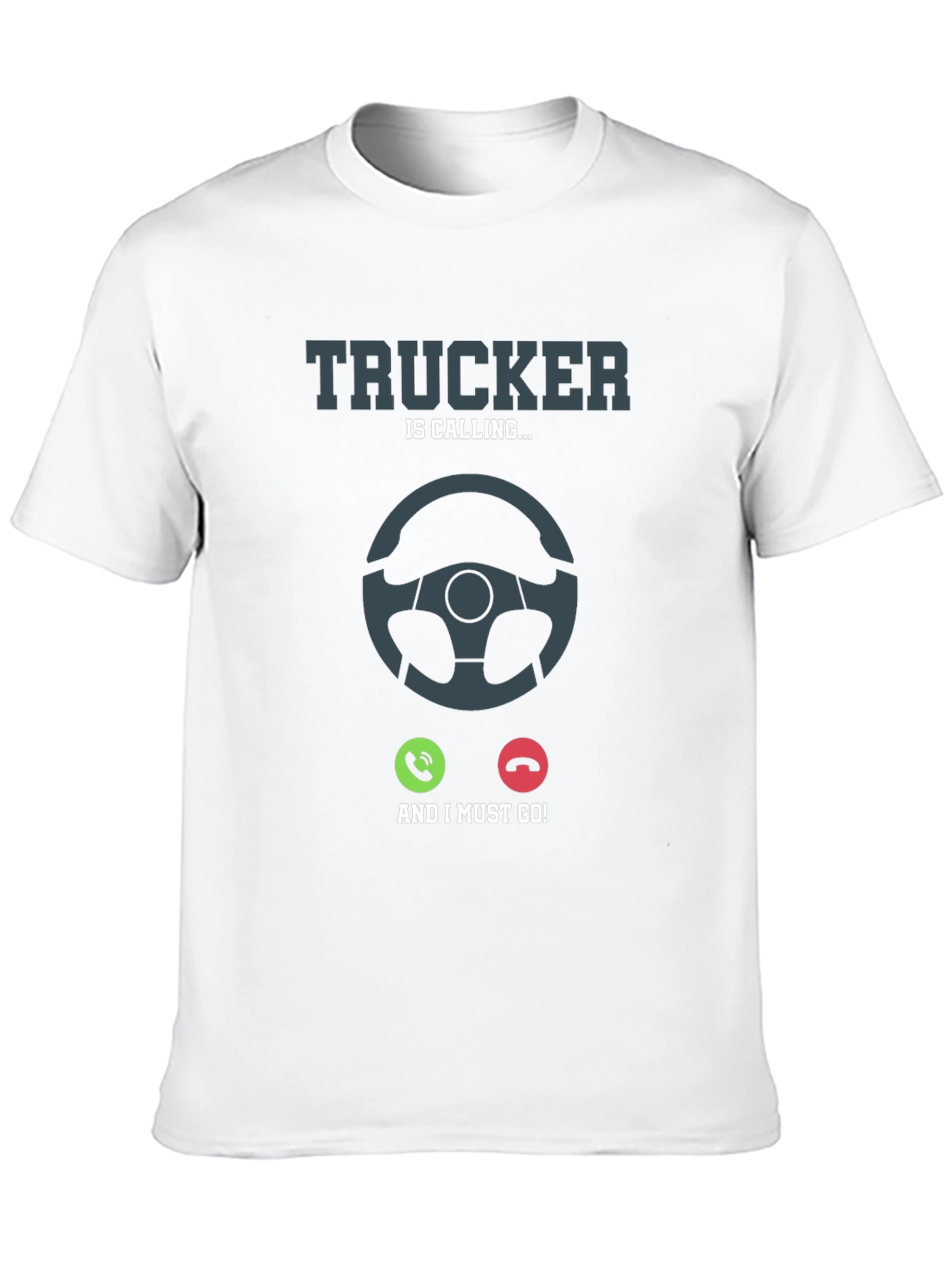Black Trucker Calling T-Shirt: Driver's Life Tee view 10