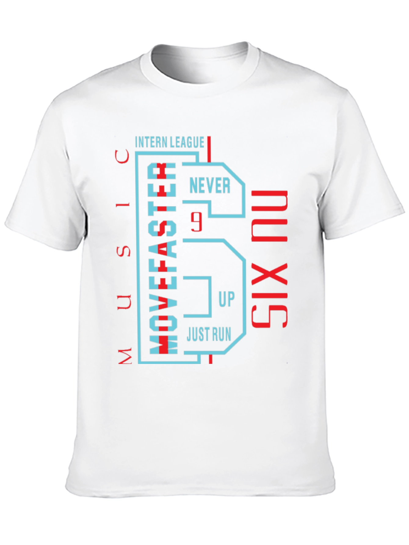 Black Men's Graphic Print Crew Neck T-Shirt view 10