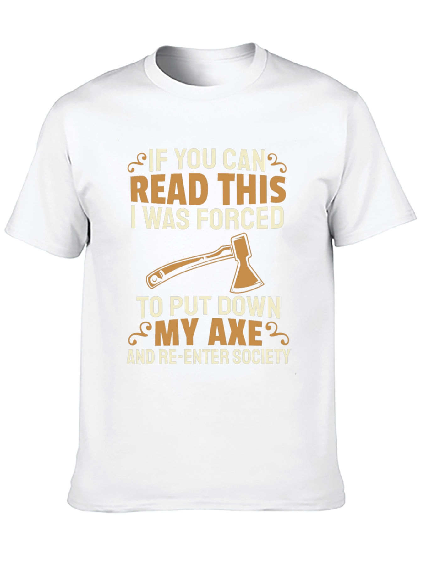 Black Humorous "My Axe" Graphic Tee - Black Cotton Blend Shirt view 10