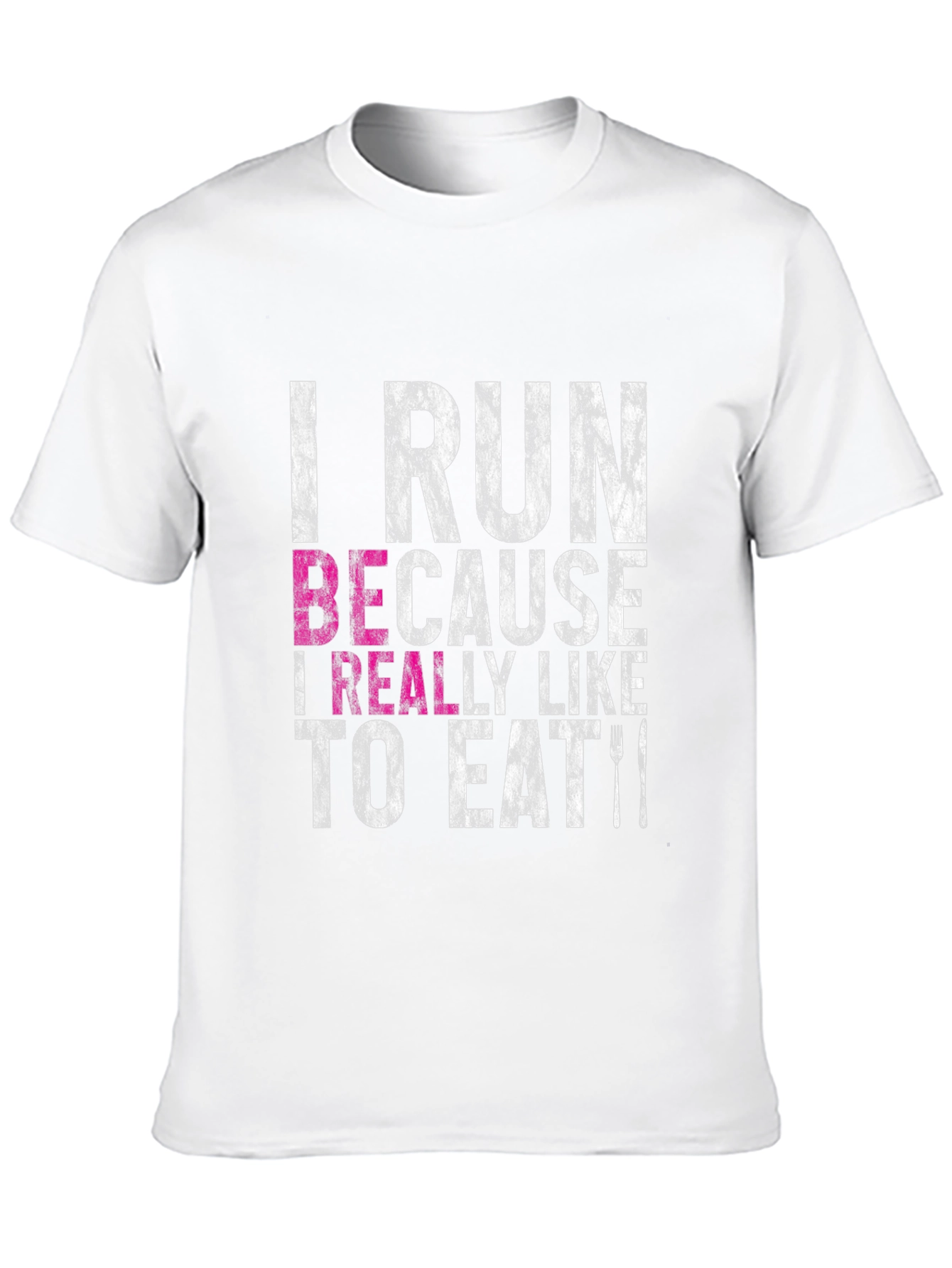 Black I Run Because I Like to Eat Funny T-Shirt view 10