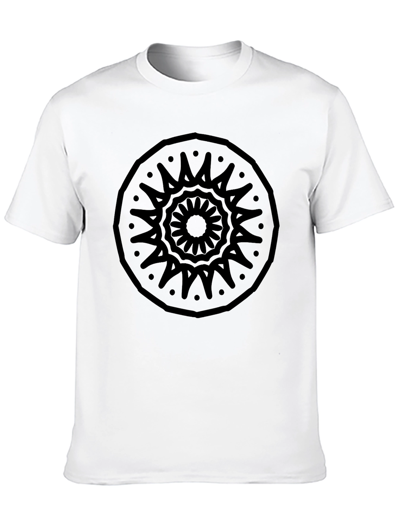 Black Black Mandala Graphic Tee - Modern Casual Style view 10