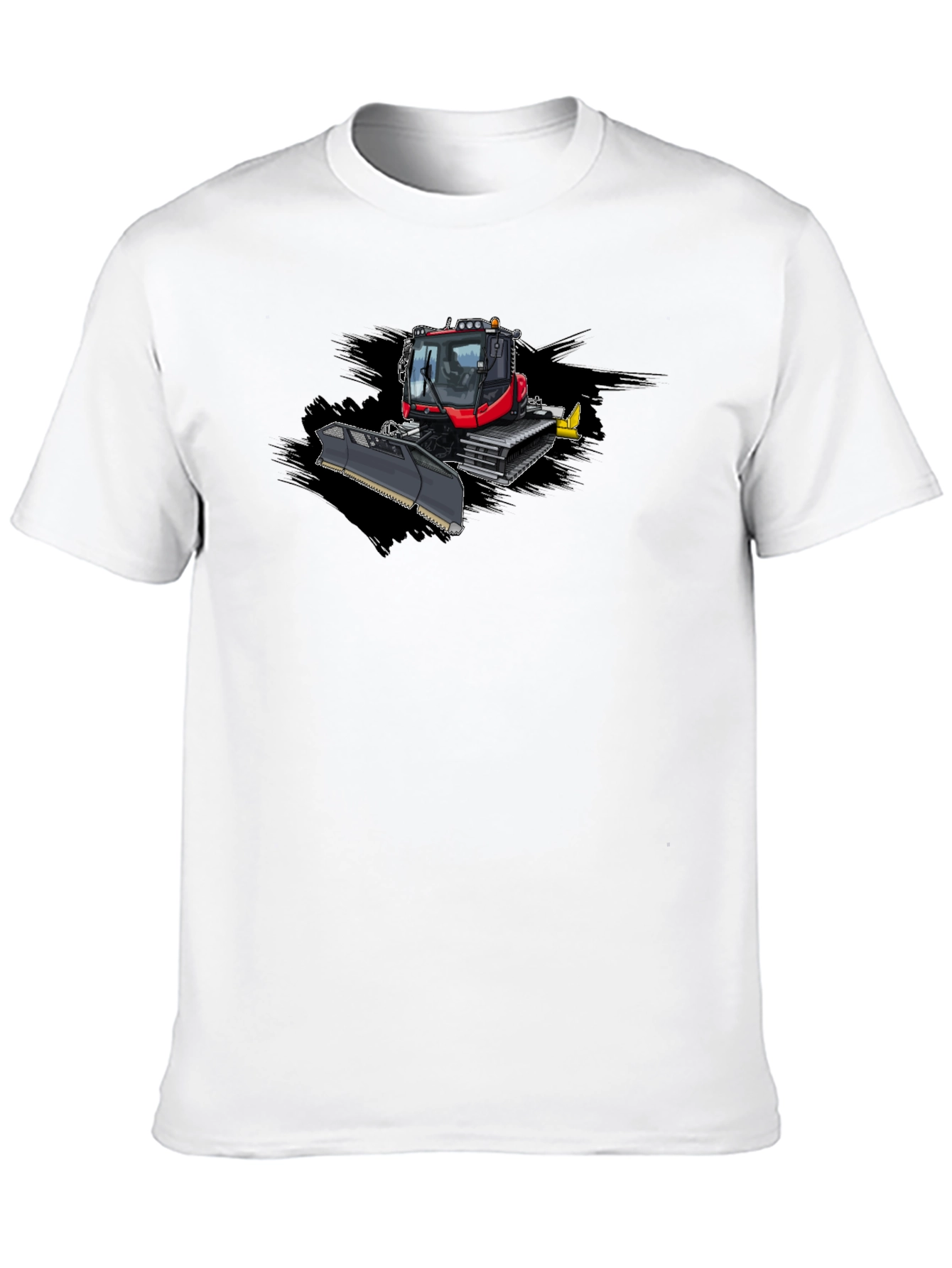 Black Snow Groomer Graphic Tee - Black Cotton T-Shirt view 10