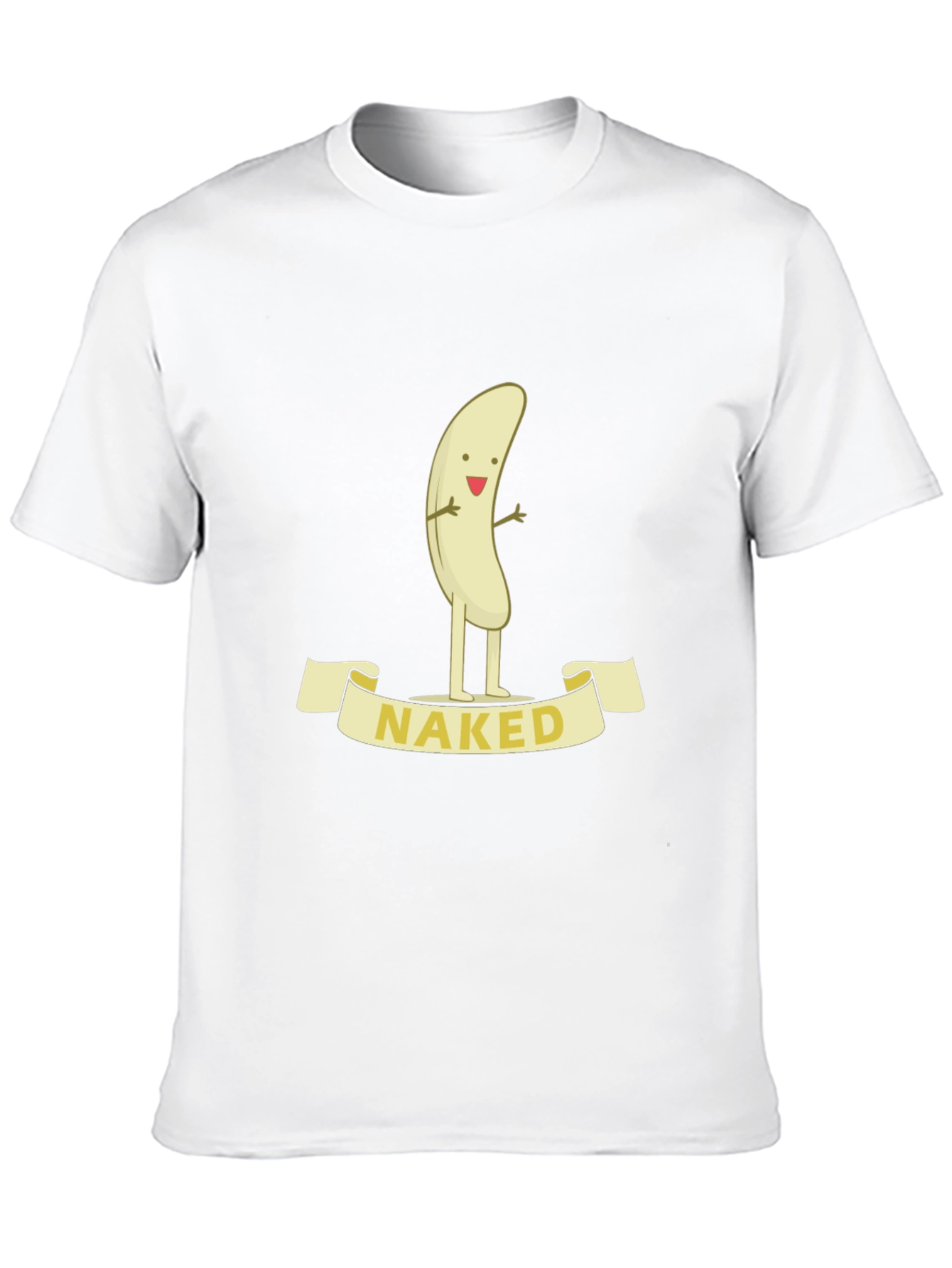 Black Naked Banana Cartoon Graphic T-Shirt - Funny Unisex Tee view 10