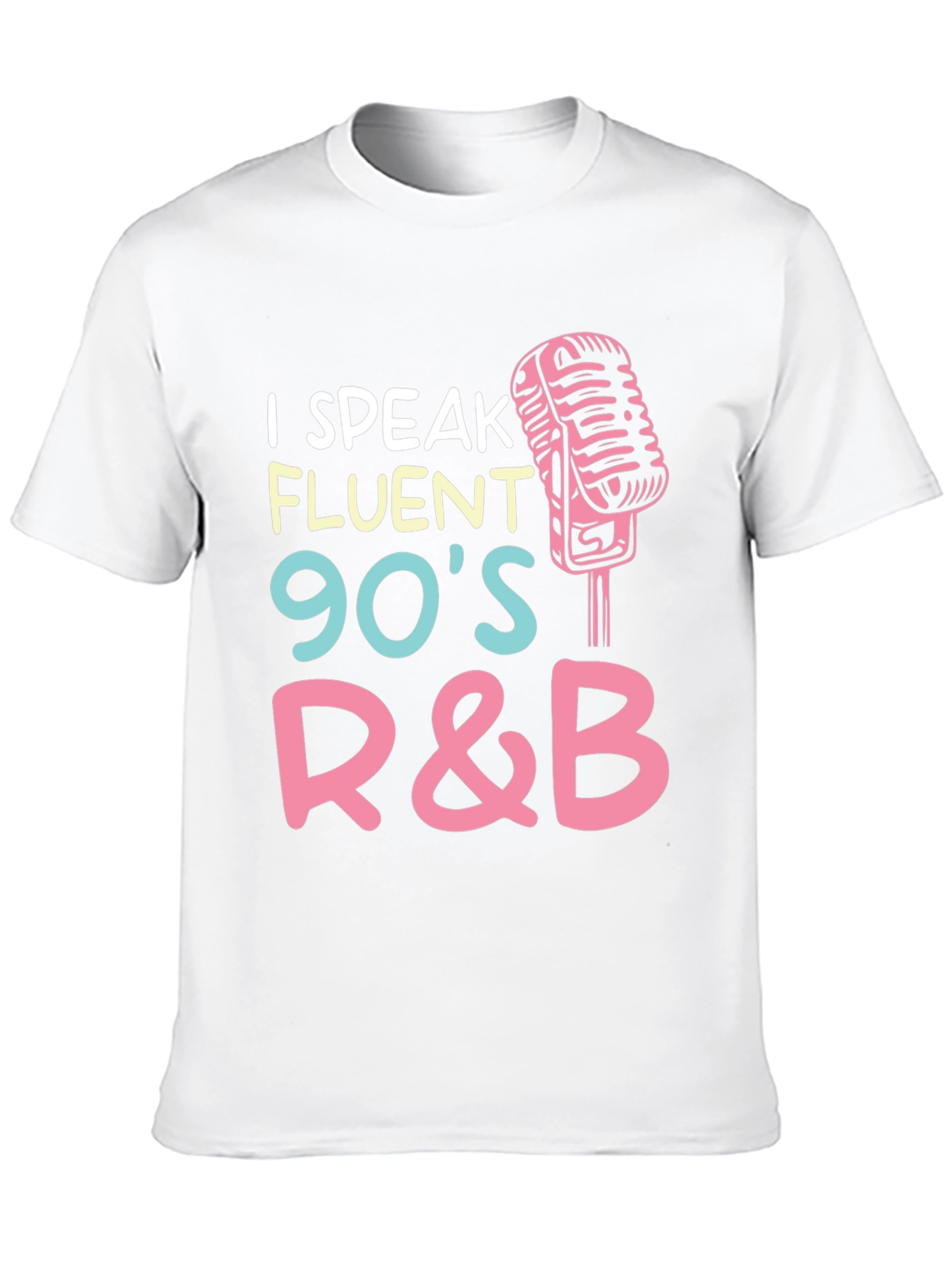 Black I Speak Fluent 90's R&B Graphic T-Shirt view 10