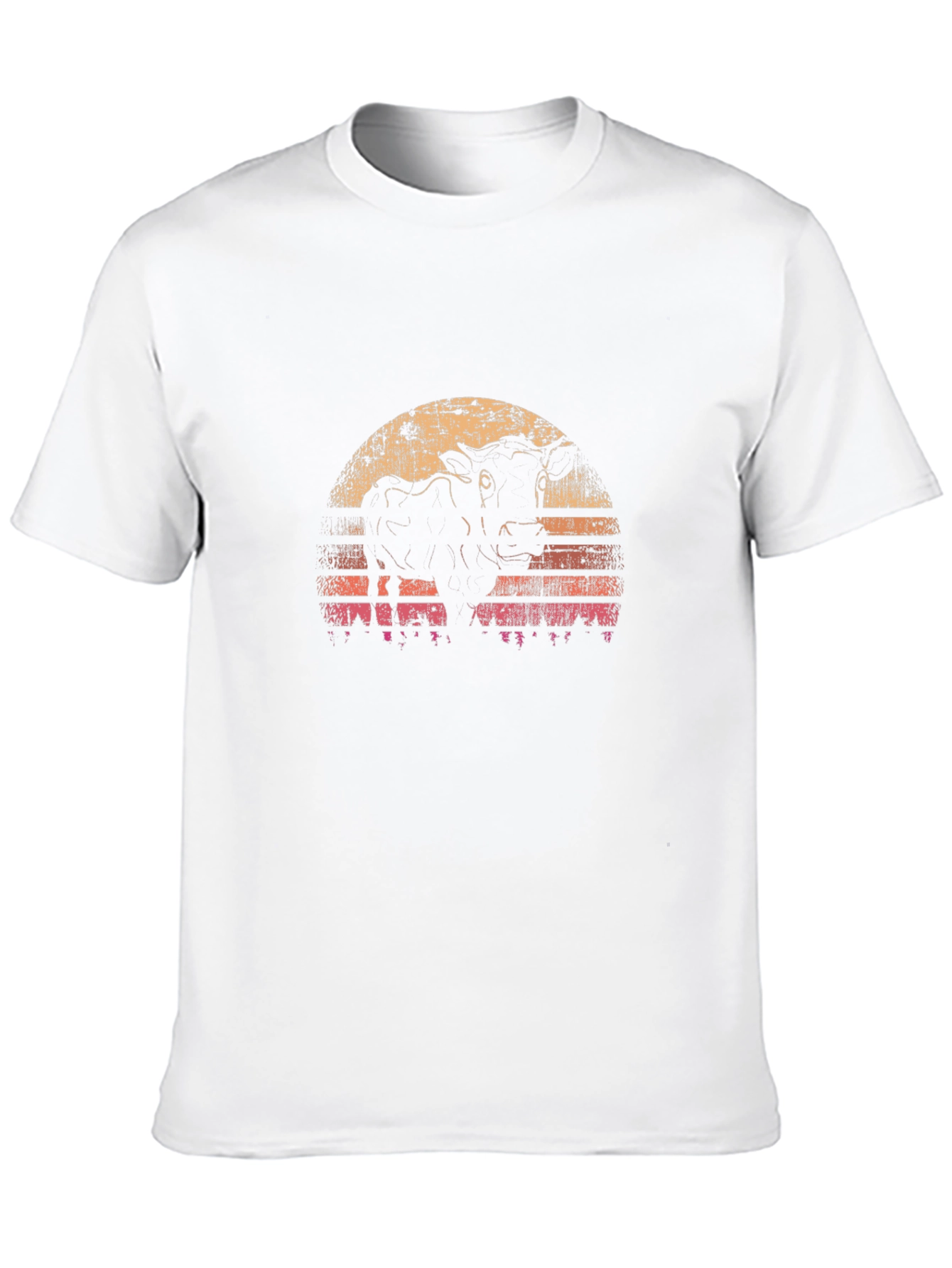 Black Vintage Cow Sunset T-Shirt view 10