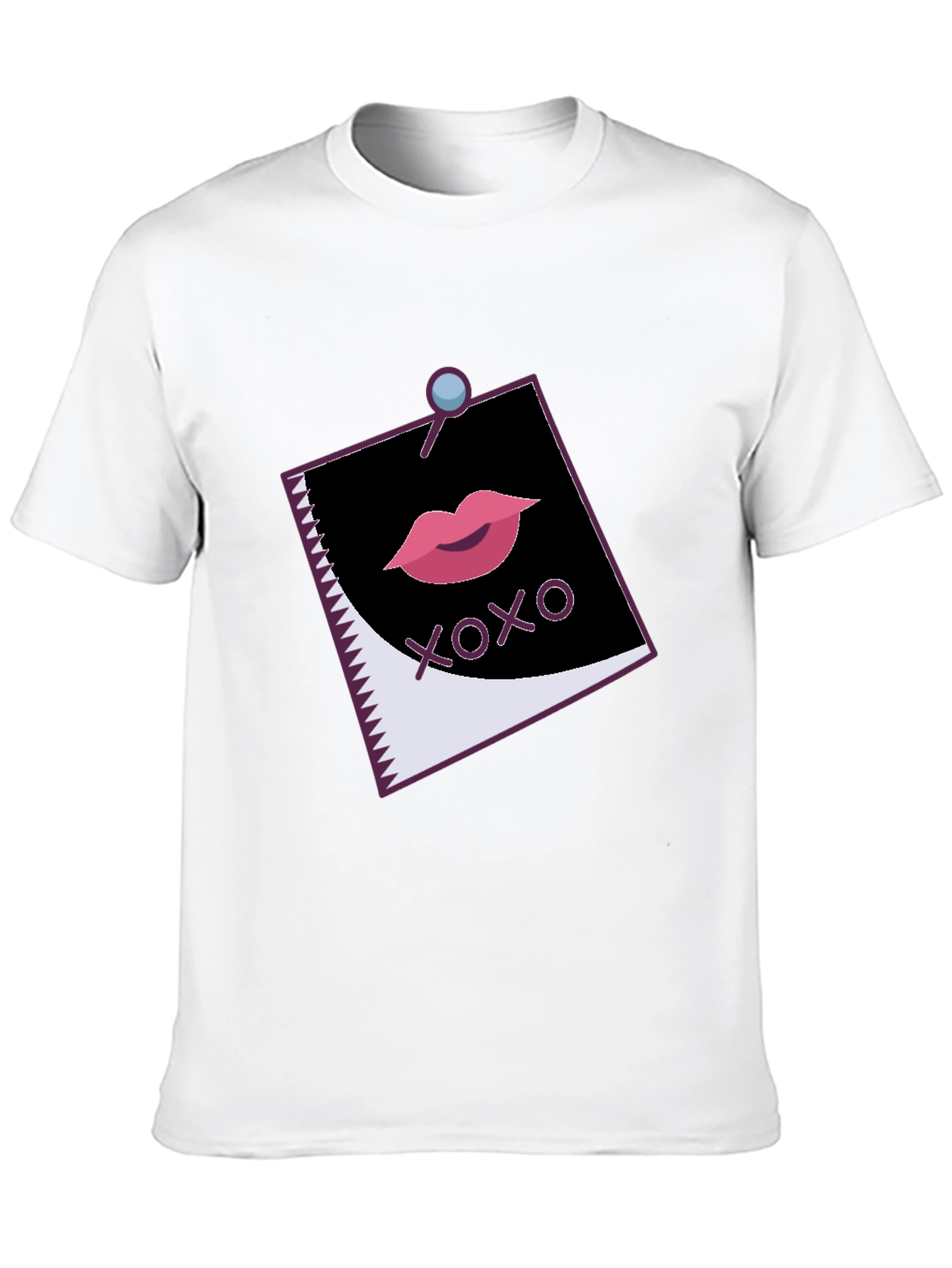 Black XOXO Lips Graphic Black Tee view 10
