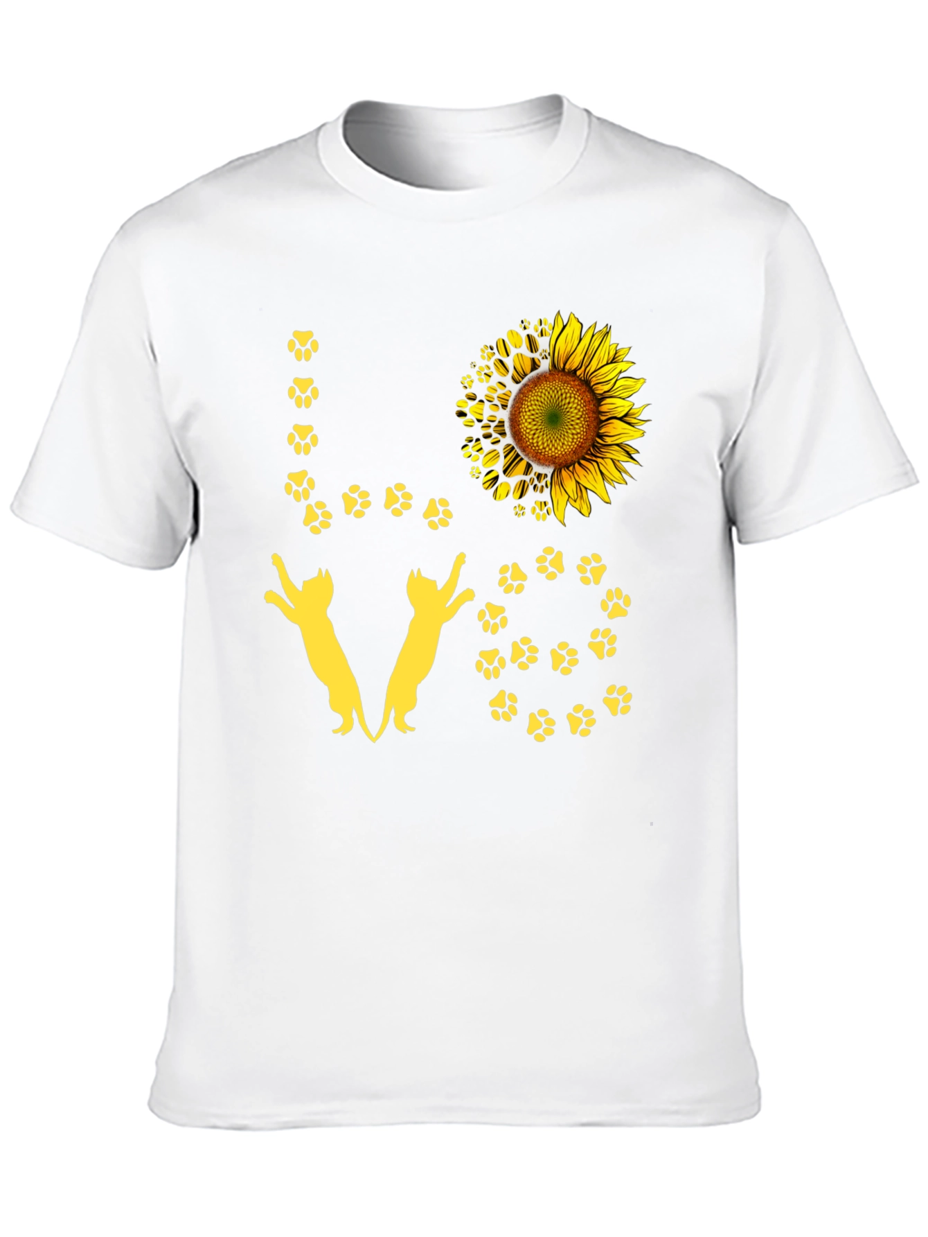 Black Love Cats Sunflower Graphic Tee view 10