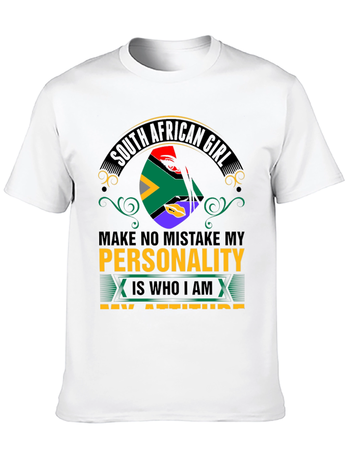 Black South African Girl Personality T-Shirt view 10