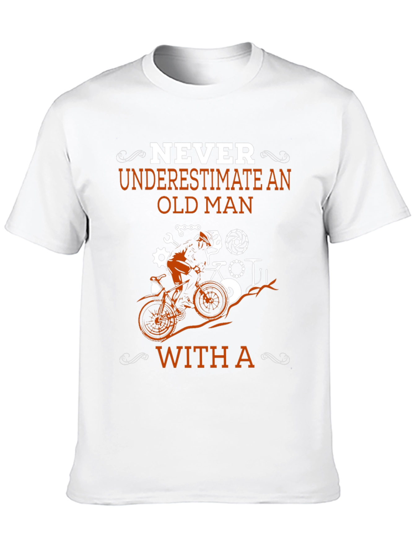 Black Never Underestimate An Old Man With A Bike T-Shirt view 10