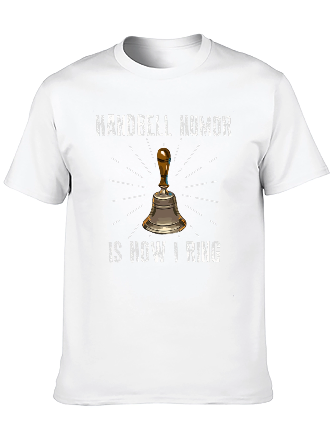 Black Handbell Humor T-Shirt Funny Musician Joke Tee view 10