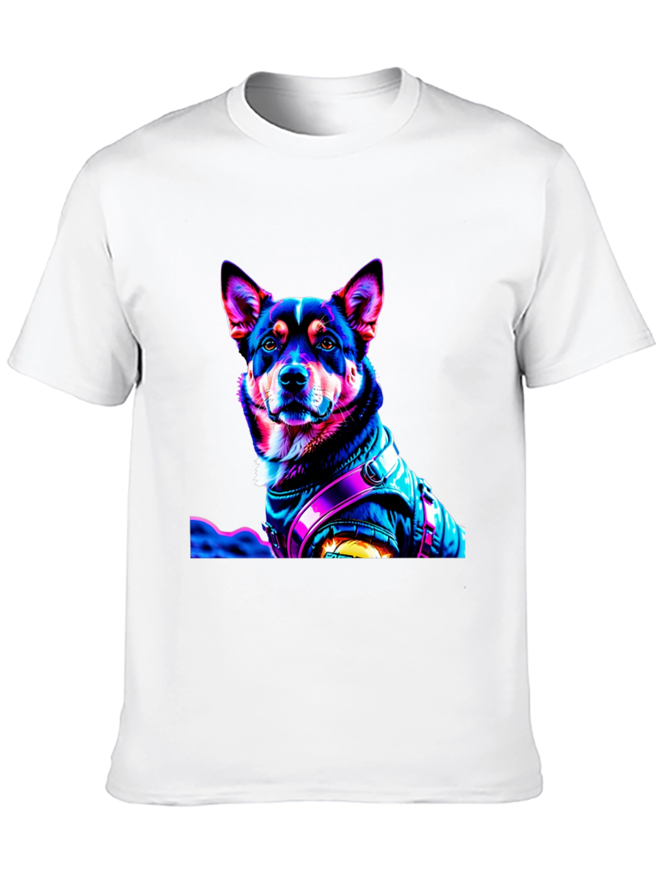 Black Dog in Jacket Graphic T-Shirt view 10